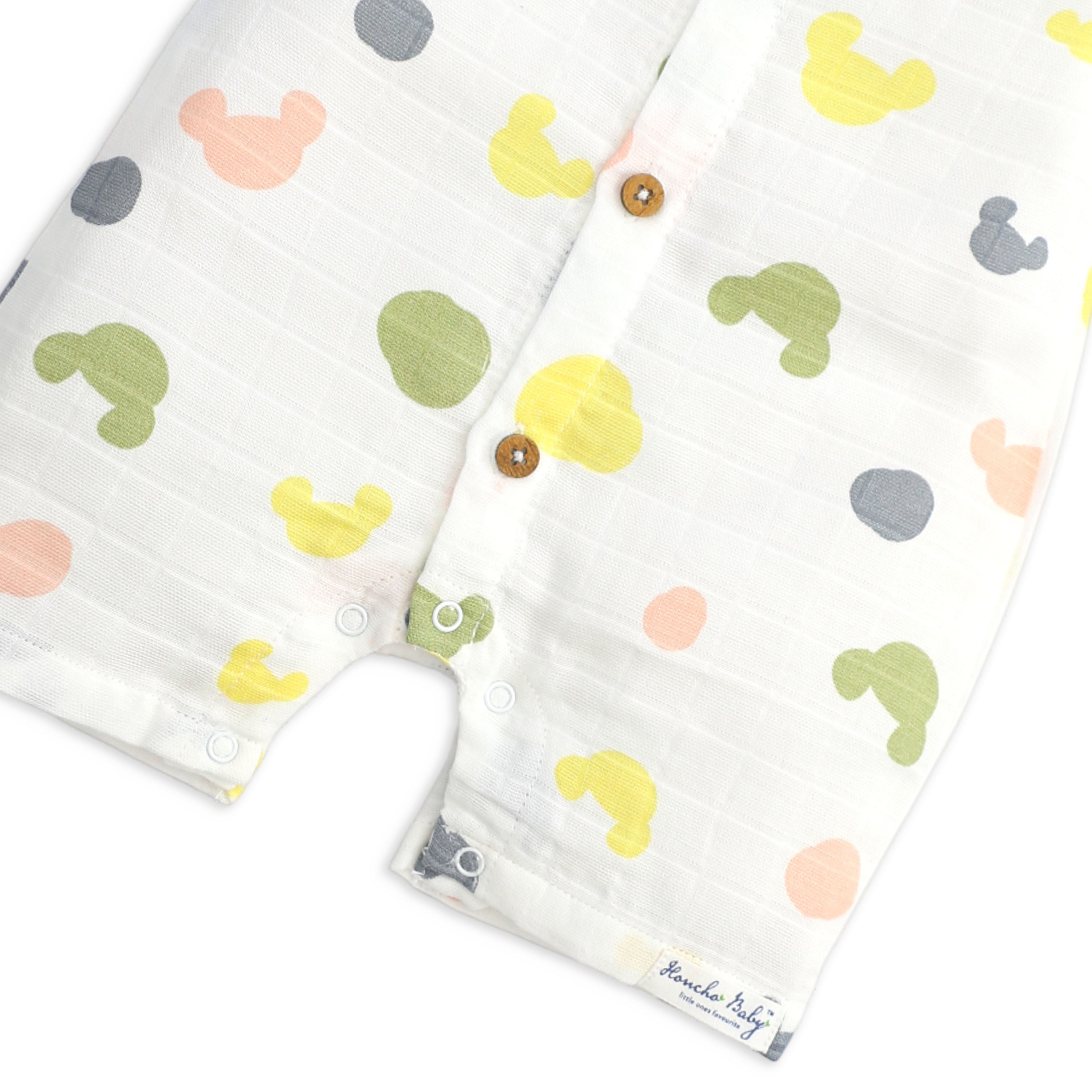 Muslin Baby Romper - Candy Cloud Dots for 0 months to 24 Months