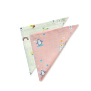 Large Size 38 × 38 cm Muslin Wash Cloth / Handkerchief – 2-Pack (Cub's First Concert & Park Play Days)