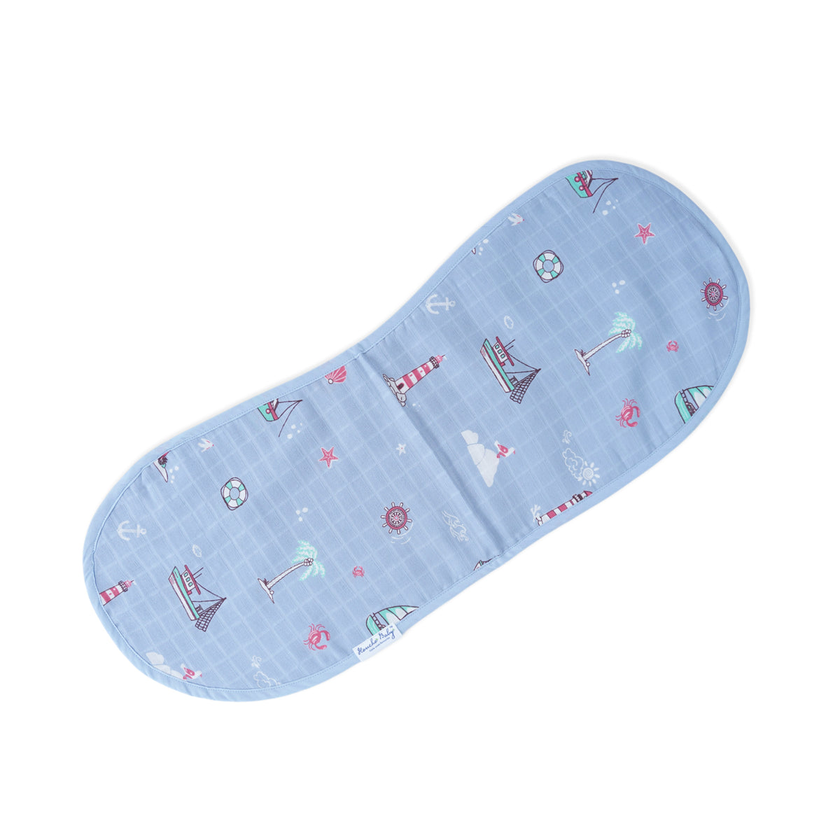 Tiny Surf Club & Lighthouse Magic - 3 Layer Muslin Reversible Burp Cloth