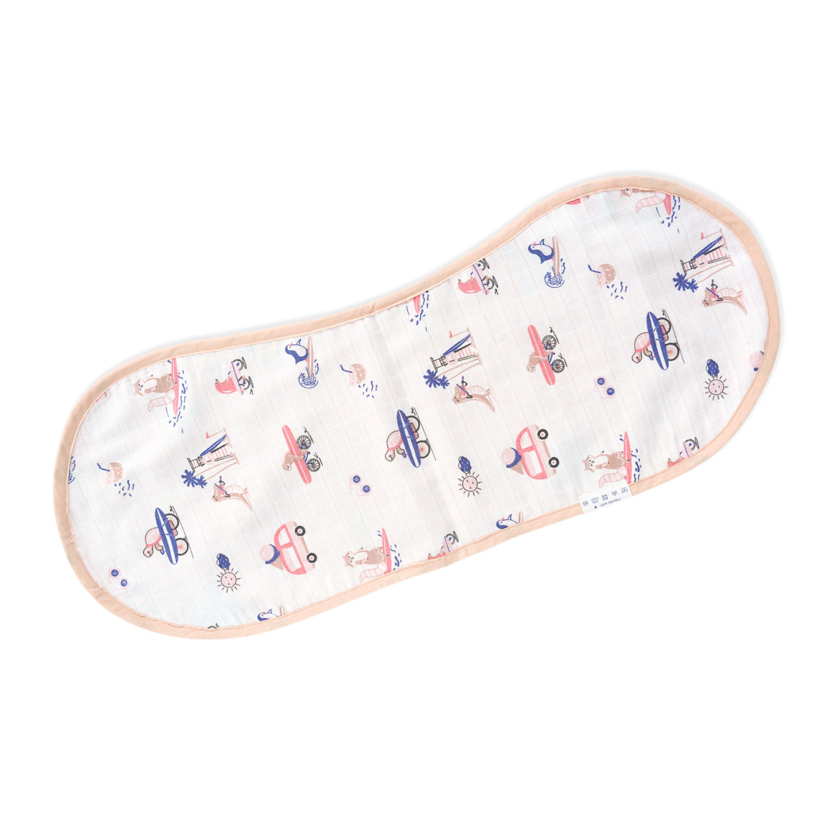 Tiny Surf Club & Fruit Hugs - 3 Layer Muslin Reversible Burp Cloth
