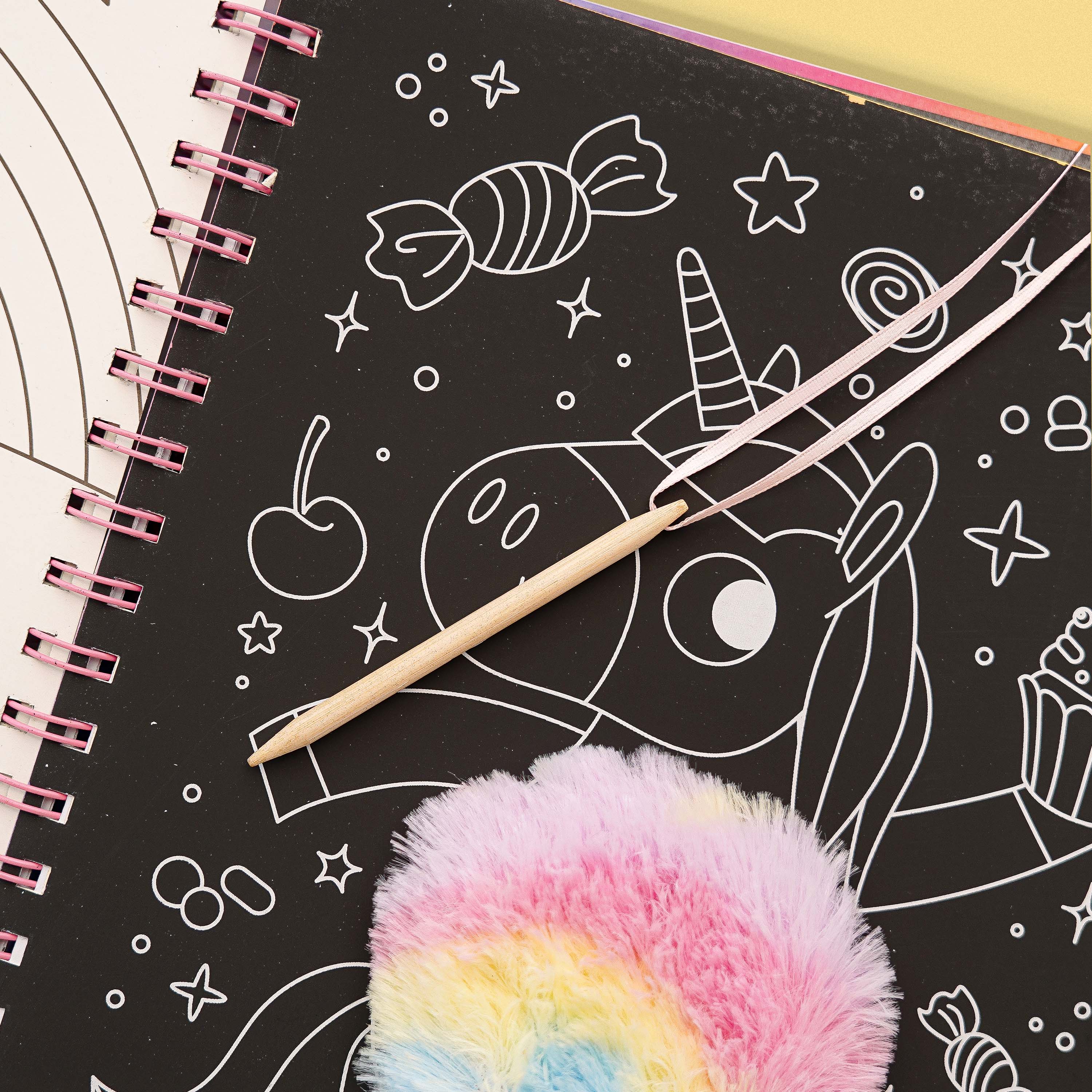 Scratch Art Fluffy Unicorns