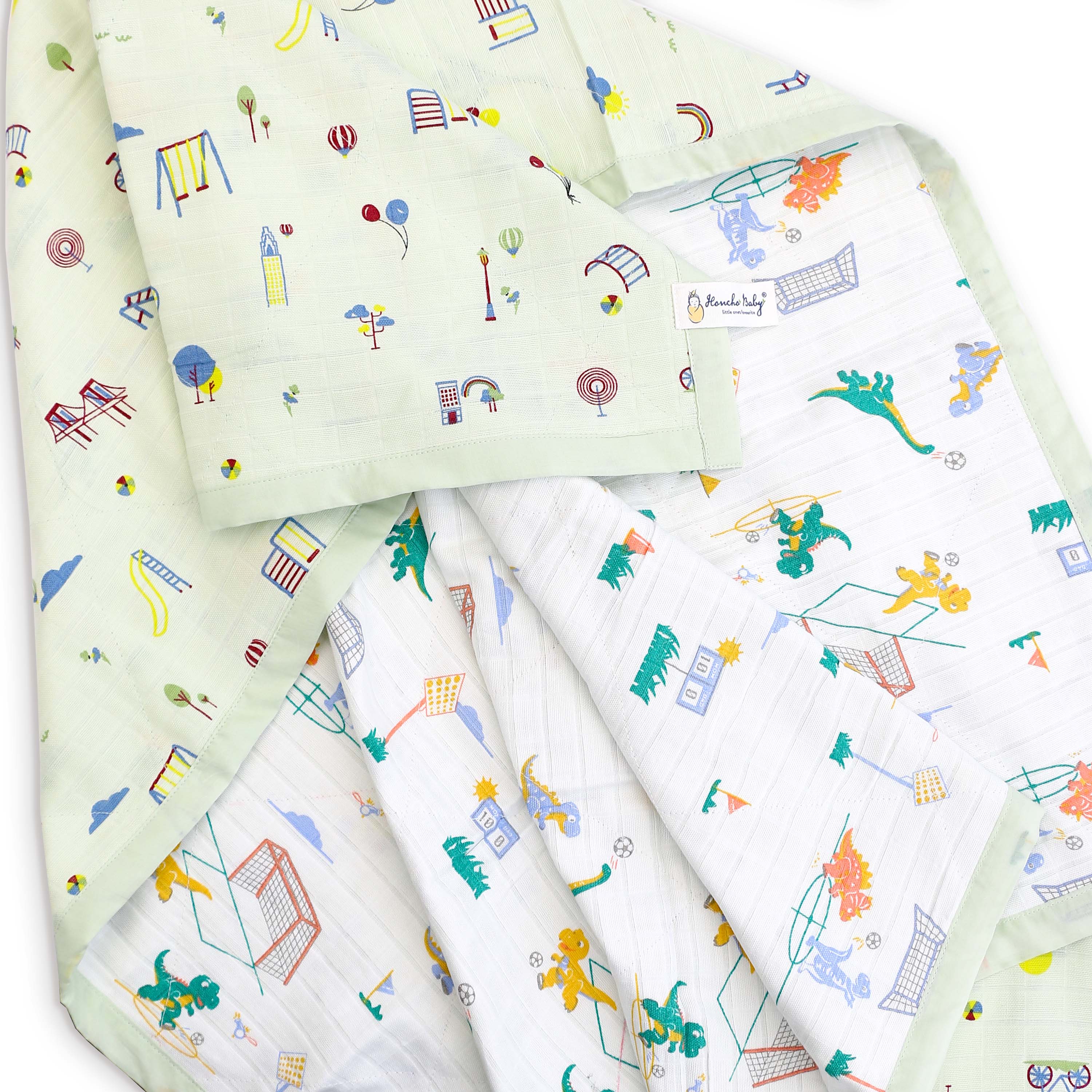 Dino & Football & Park Play Days - Reversible Blanket/Quilt