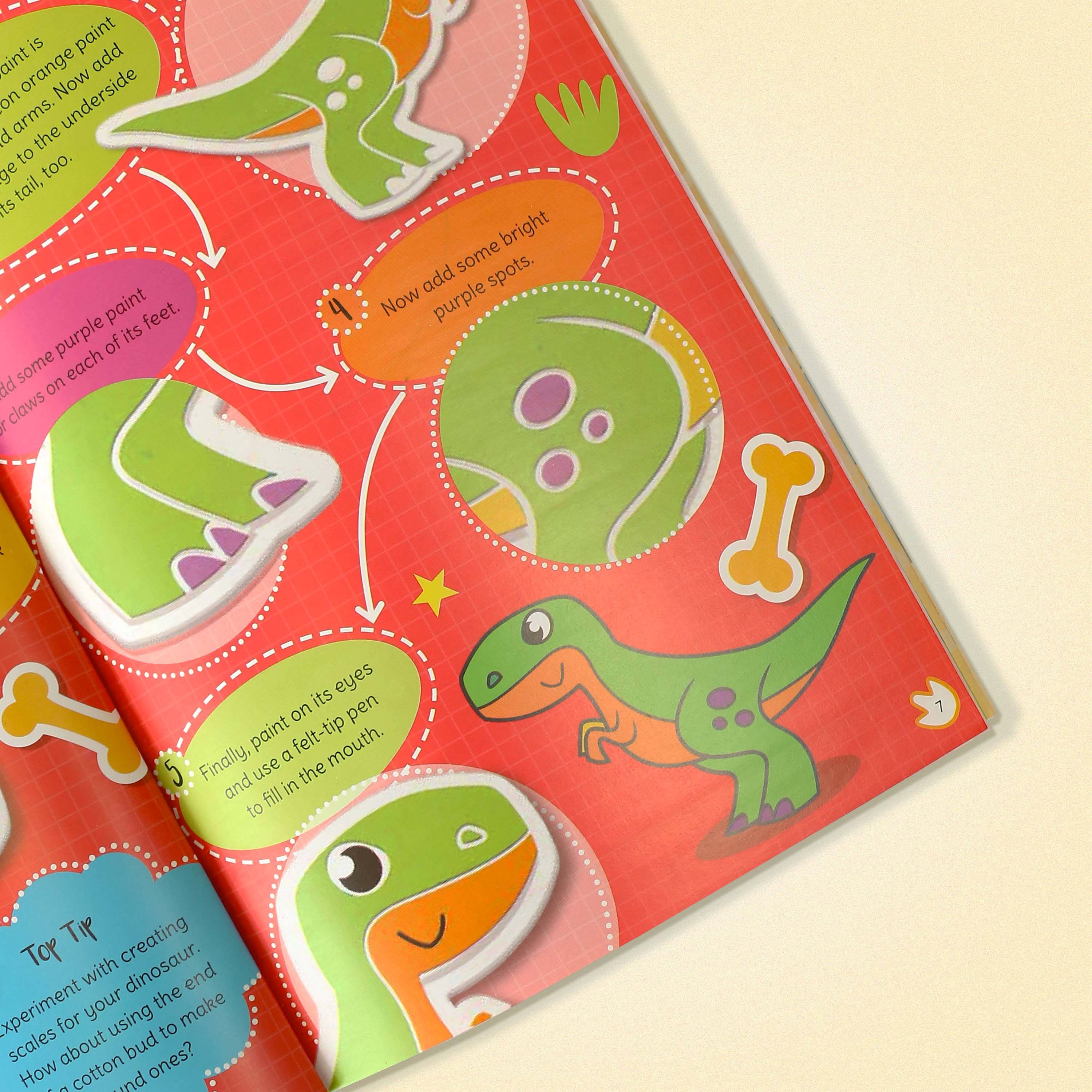 Make & Paint Neon Dinosaurs Book
