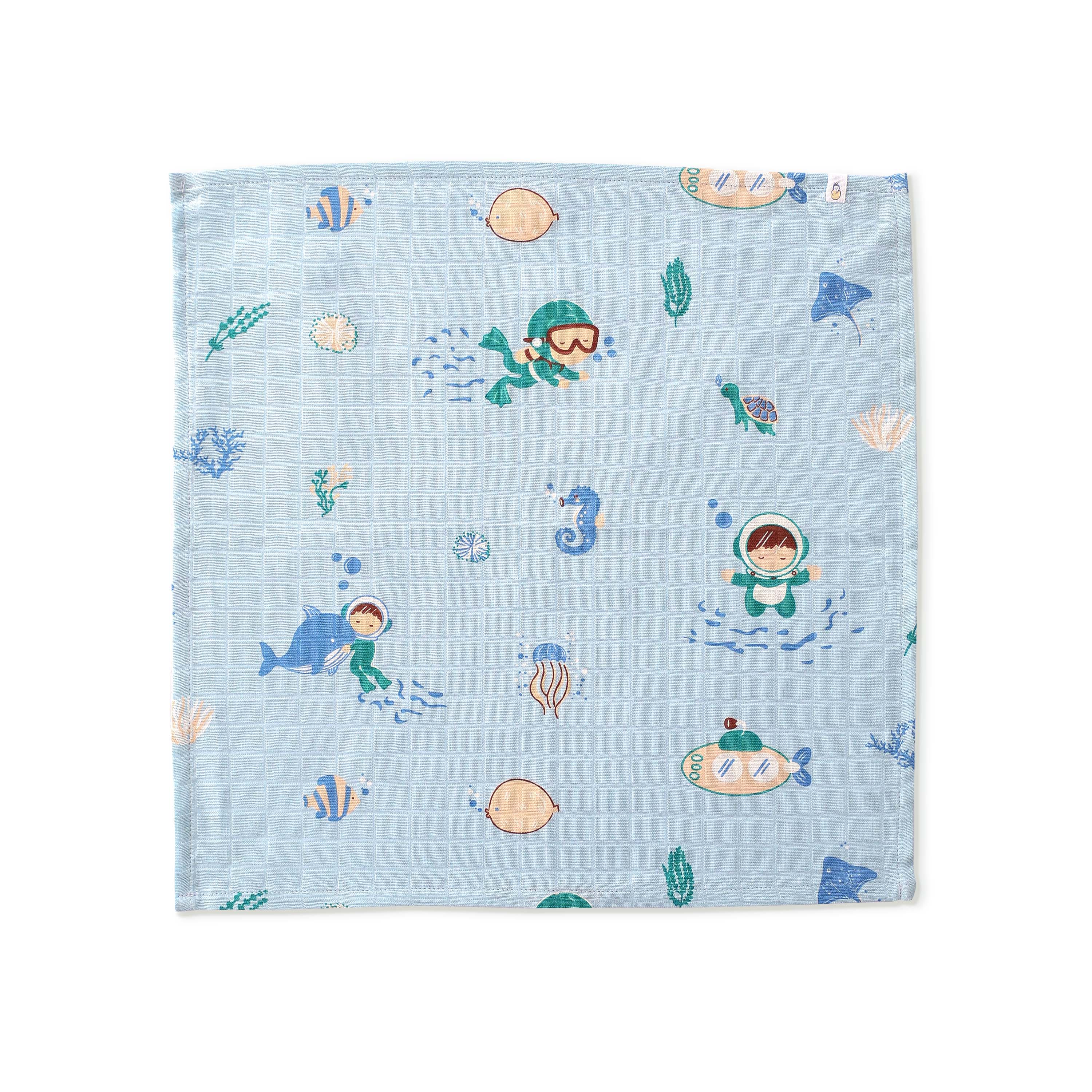 Large Size 38 × 38 cm Muslin Wash Cloth / Handkerchief – 3 Pack  (Little Colors Combo)
