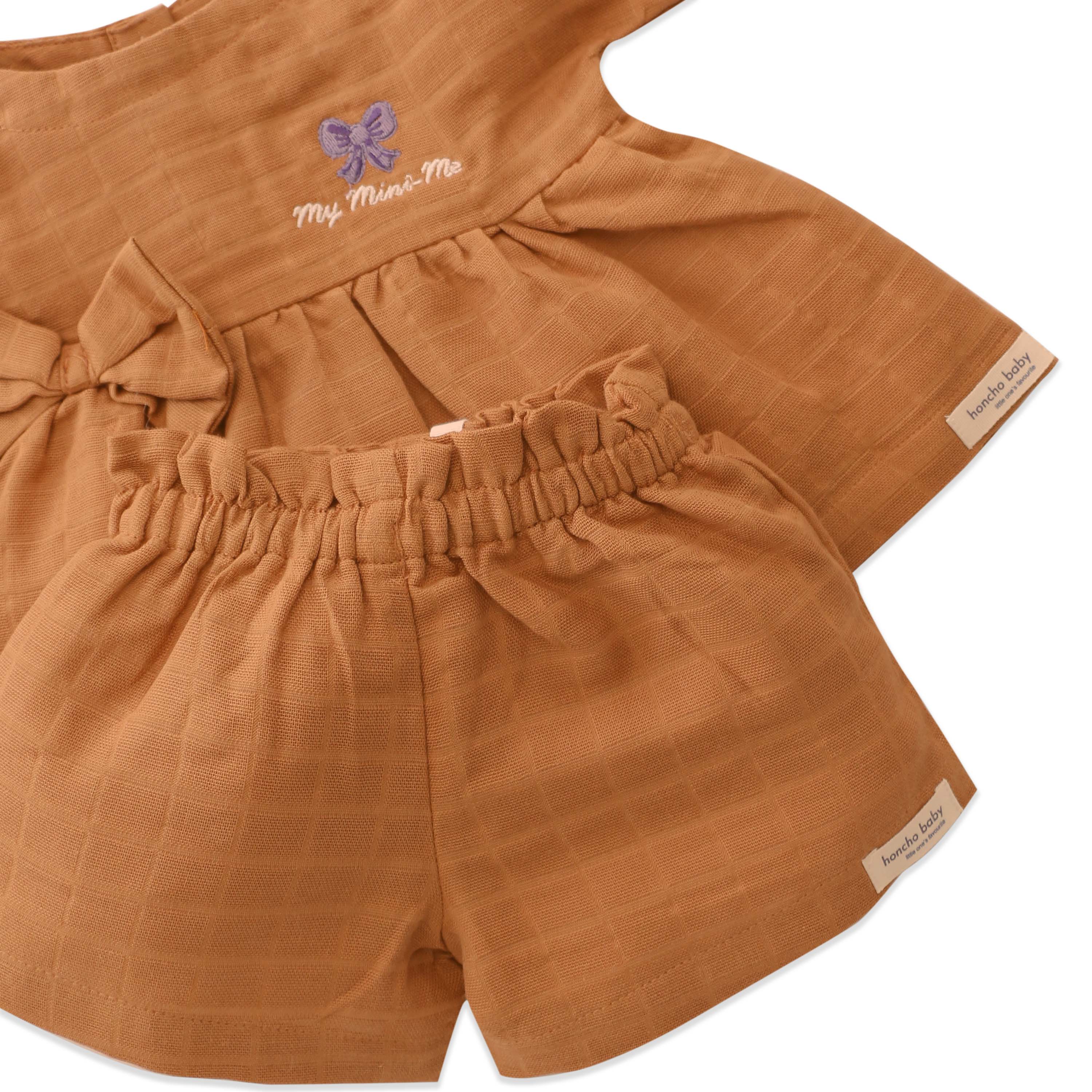 Mini Me Girls Solid Co-ord set (0 Months - 5 Years)  1 pack