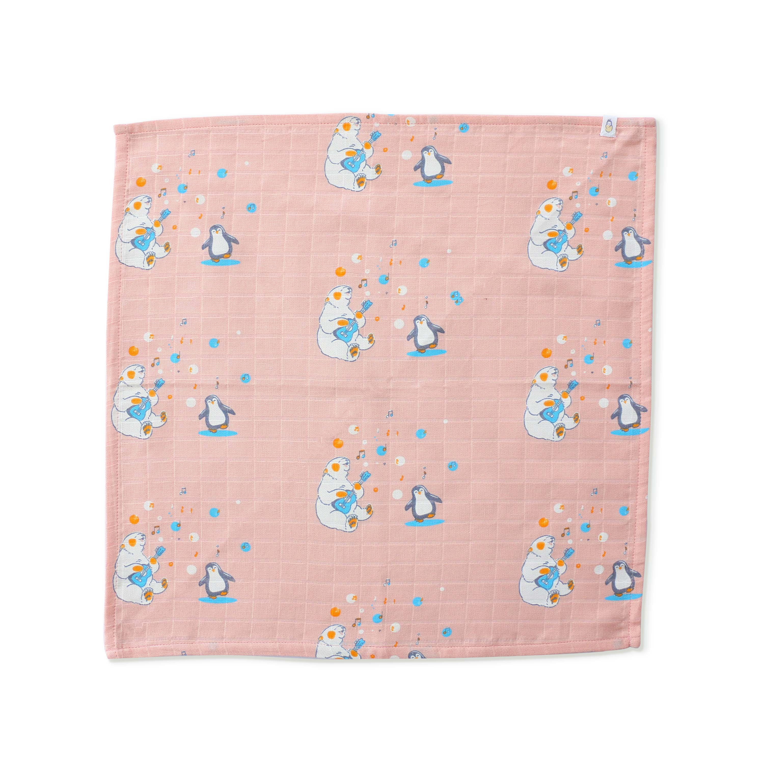 Large Size 38 × 38 cm Muslin Wash Cloth / Handkerchief – 2-Pack (Cub's First Concert & Park Play Days)