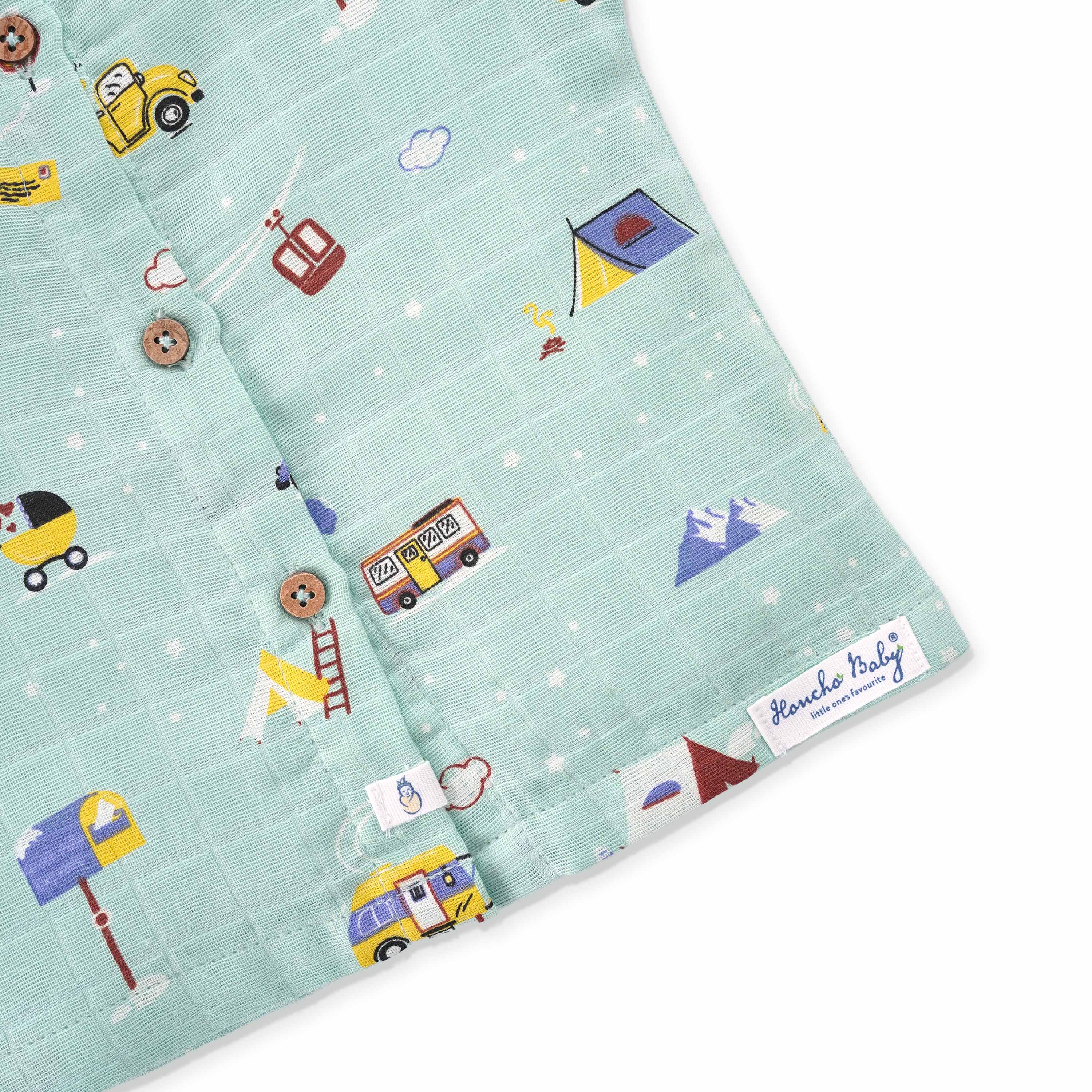 Muslin Cotton Sleeveless Top & Shorts for Babies & Toddlers (Newborn–5 Years) - Snowy Village Tales