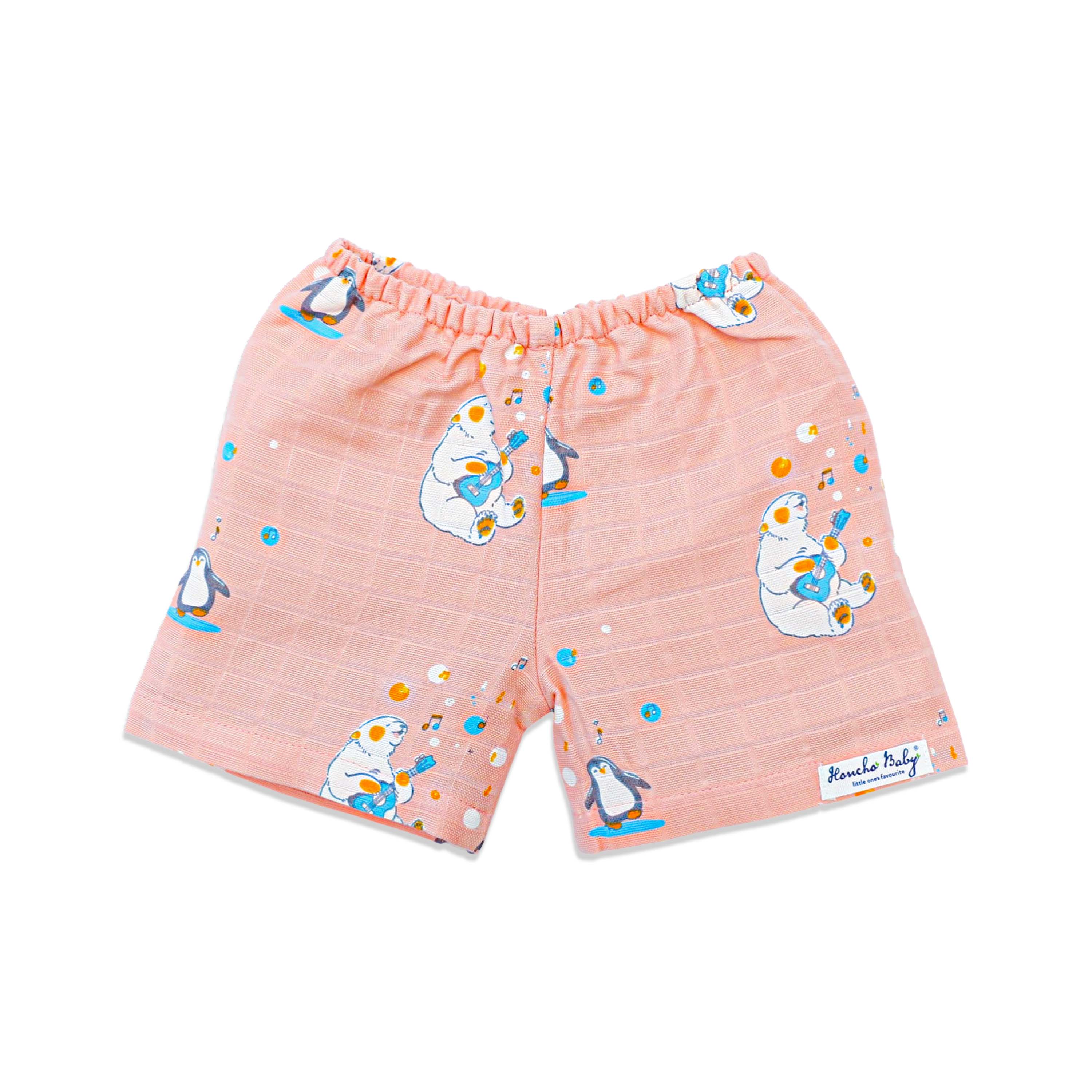 Muslin Half Sleeve Top & Shorts Set (0M – 5Y) Cub's First Concert