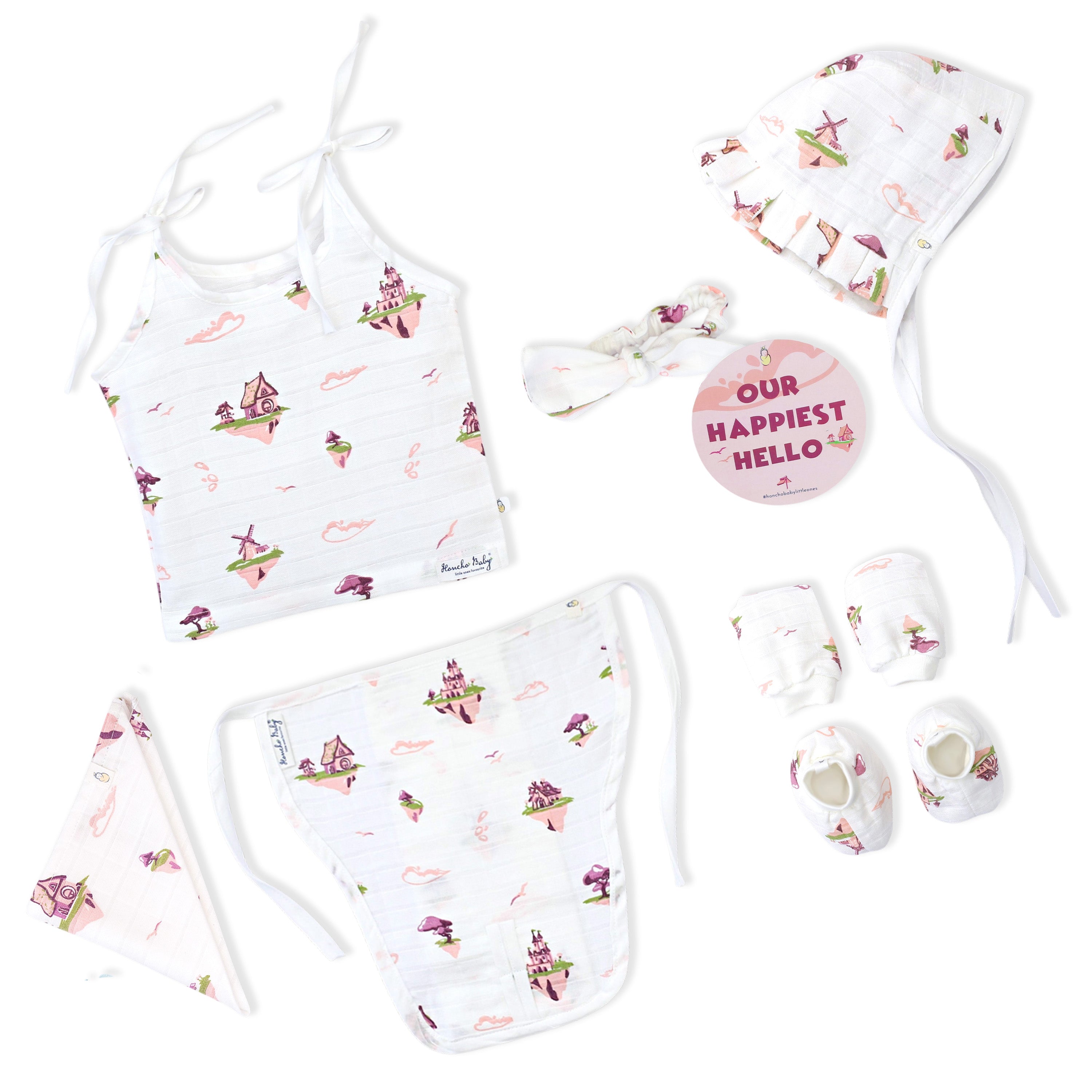 Baby essential Starter gift Kit - 7 piece set - Floating Magic Tales