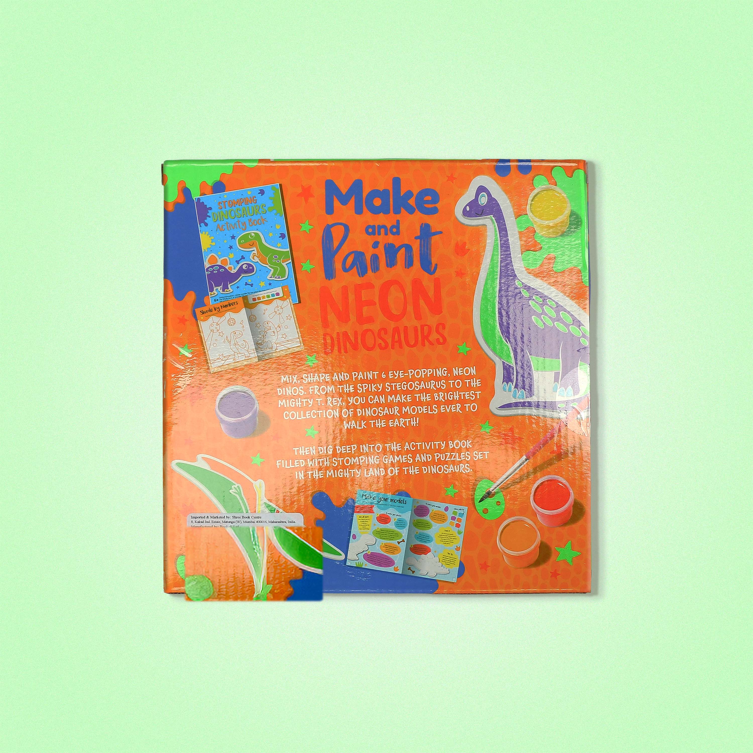 Make & Paint Neon Dinosaurs Book
