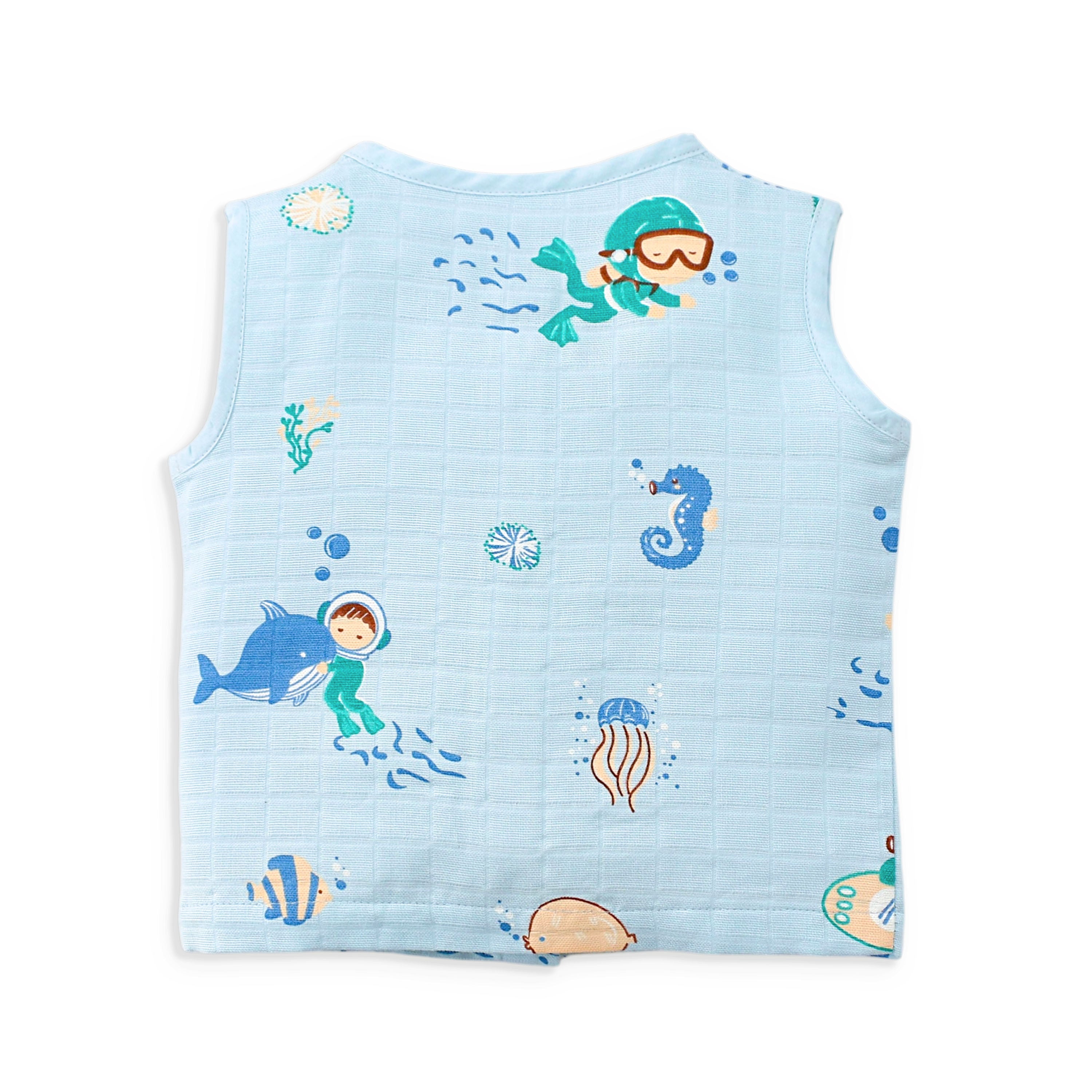 Muslin Cotton Sleeveless Top & Shorts for Babies & Toddlers Pack of 3 (Newborn–5 Years) - Dream, Drive & Play Combo