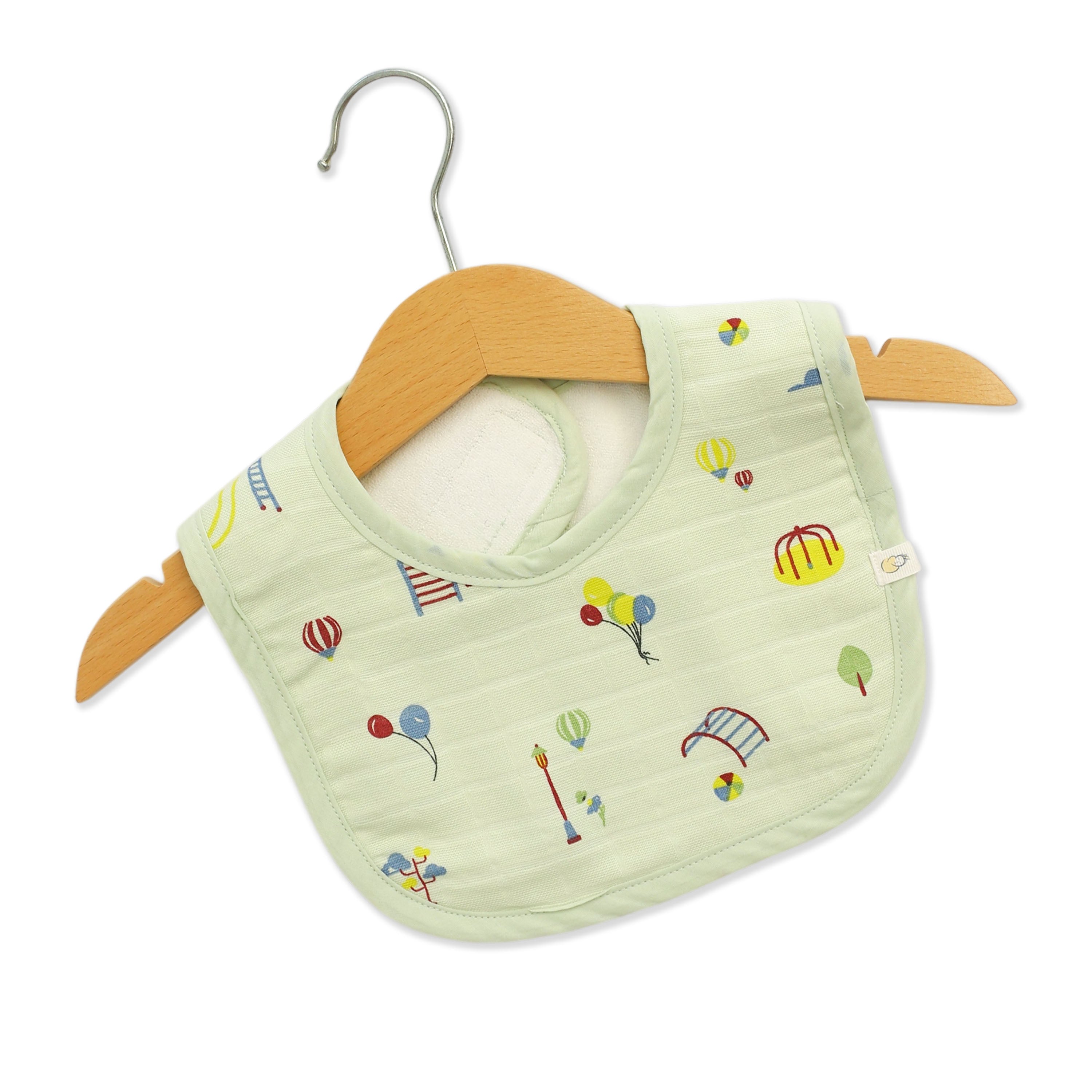 Reversible Muslin and Terry Bib Pack of 2 - Park Play Days & Dino & Football