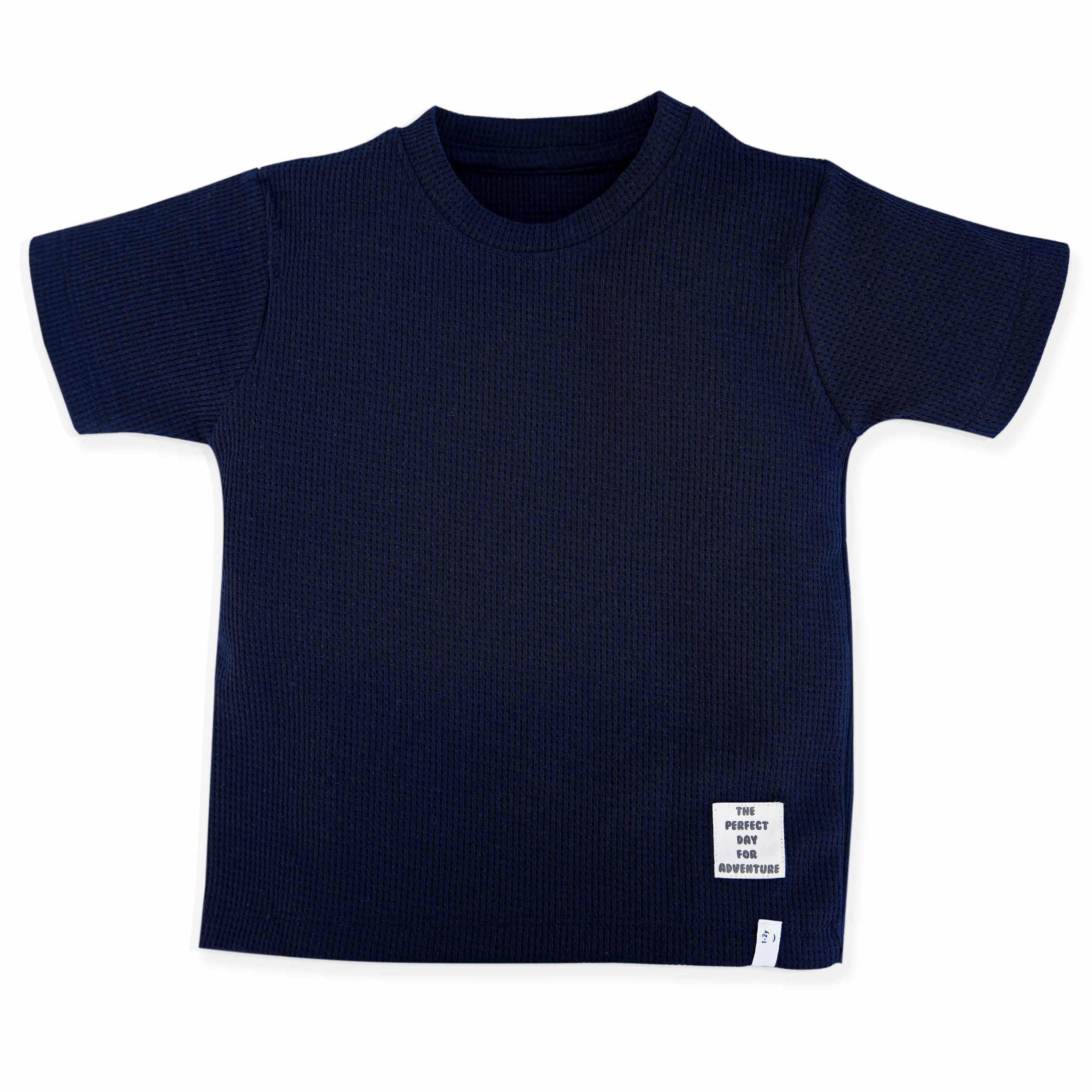 Waffle Cotton T-Shirt & Shorts Set for Kids (1–4 Years)