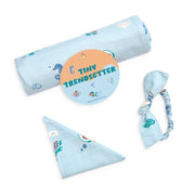 Mini Scuba Squad - Organic Cotton (double layer) Baby Muslin Swaddle Set - 110 X 110 cms