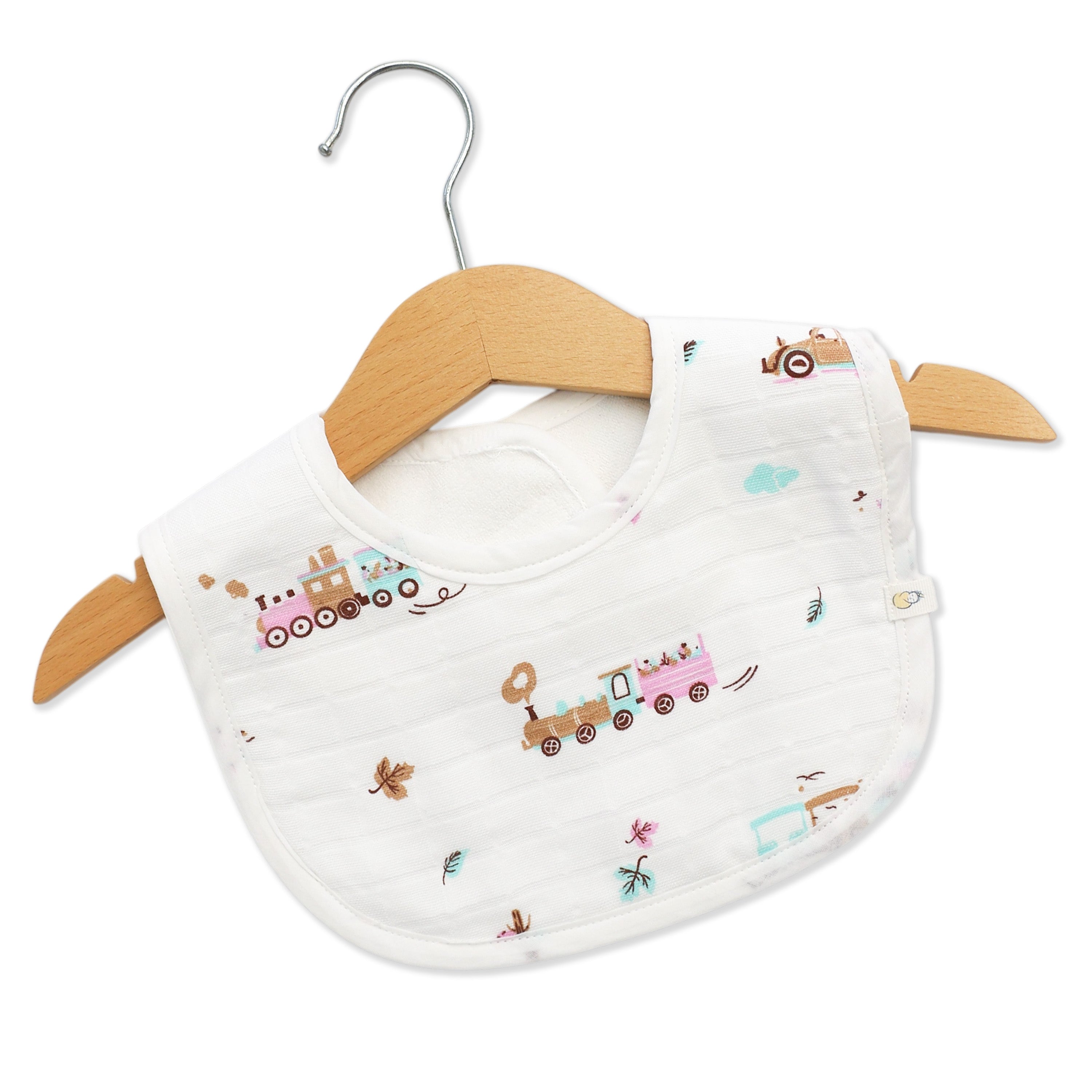 Reversible Muslin and Terry Bib Pack of 2 - Mini Scuba Squad & Tiny Wheels & Wonders