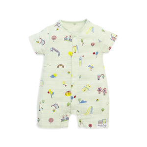 Muslin Baby Romper for 0-18 Months - Park Play Days