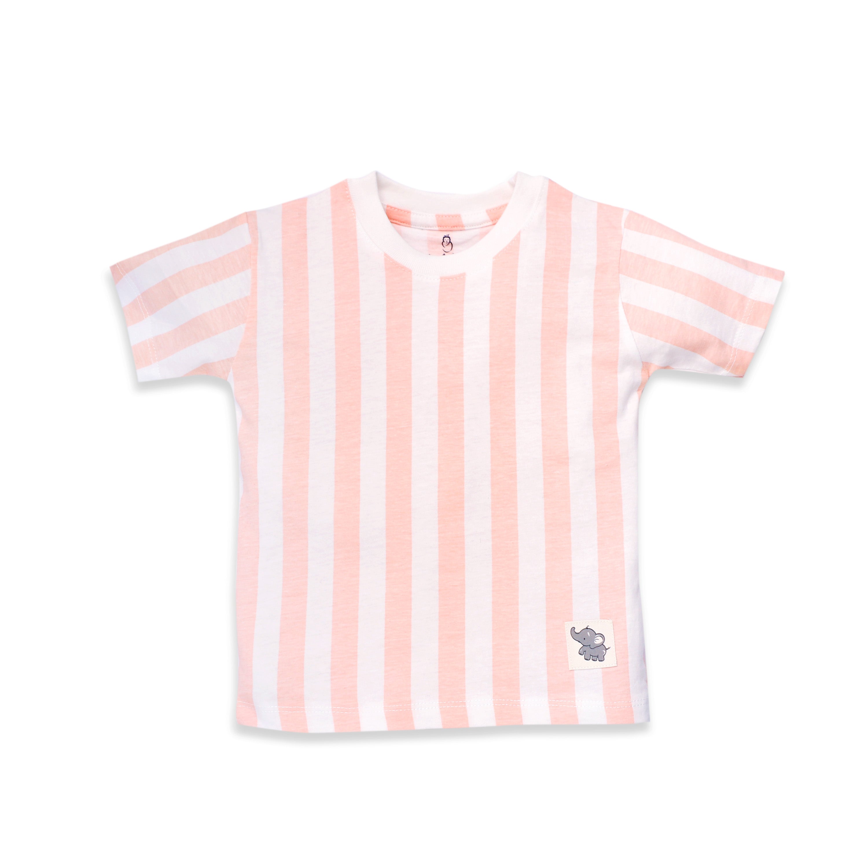 Striped Cotton T-Shirt & Shorts Set for Kids (1–4 Years) – Soft Summer Co-ord Outfit