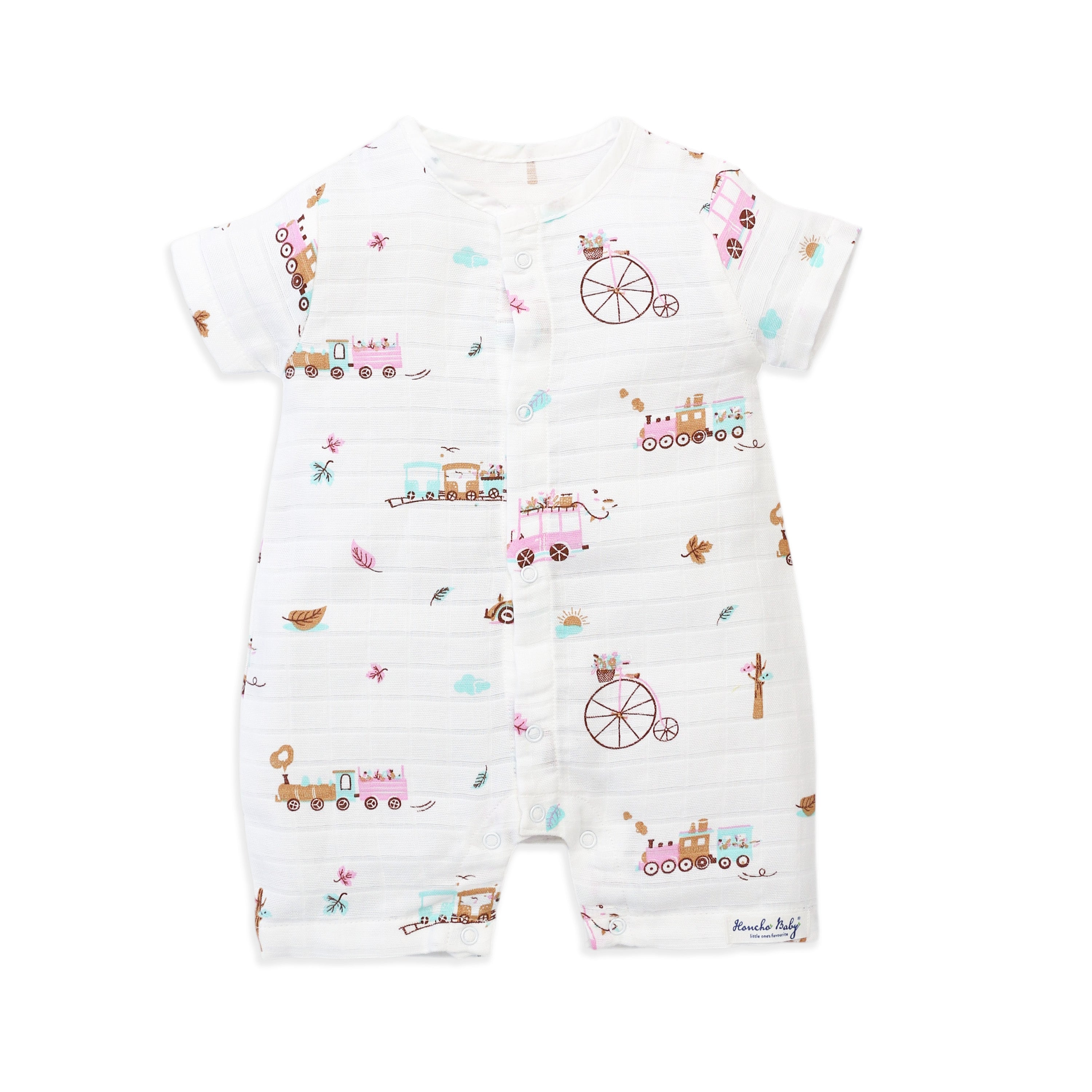 Muslin Baby Romper for 0-18 Months - Tiny Wheels & Wonders