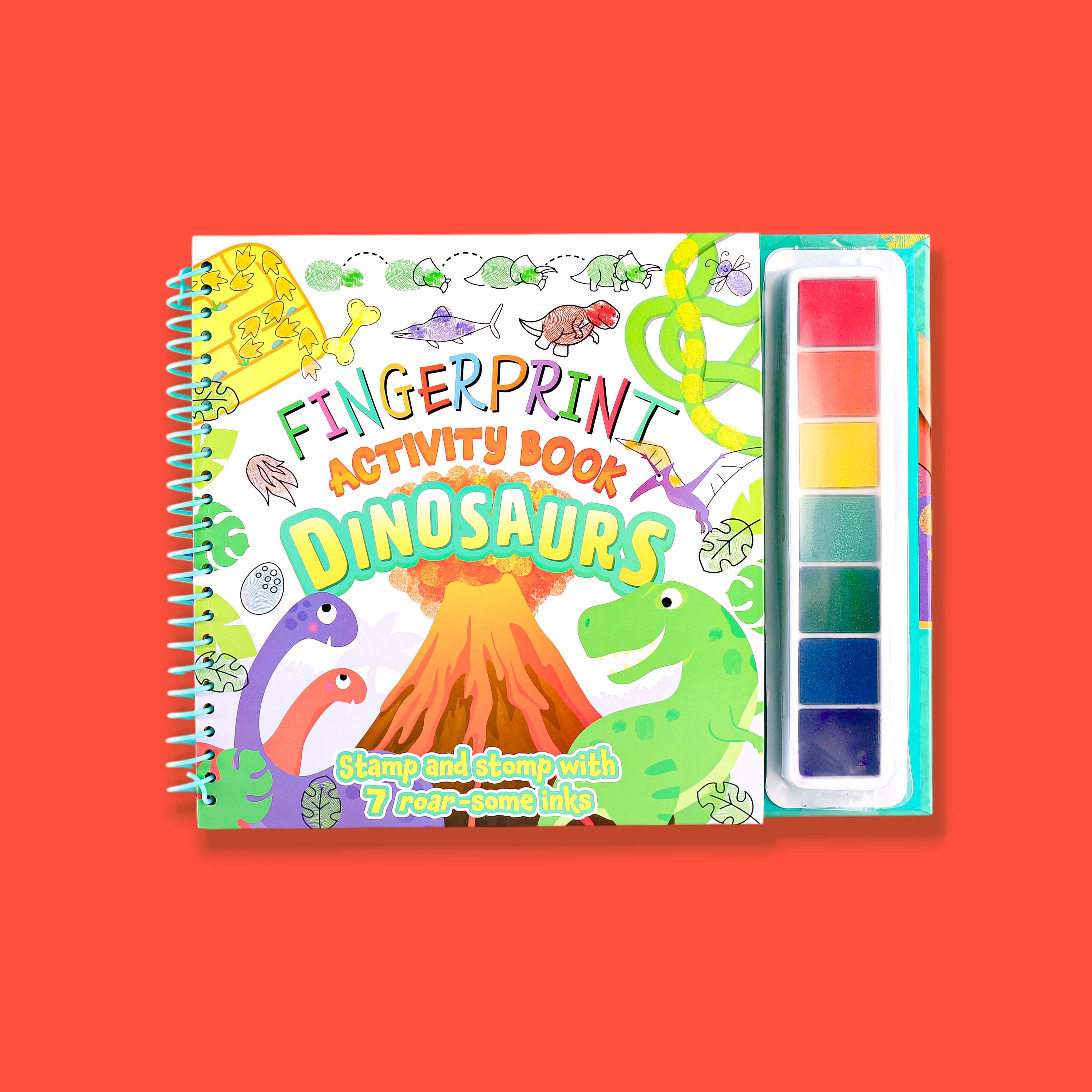 Fingerprint Activity Book Dinossaurs