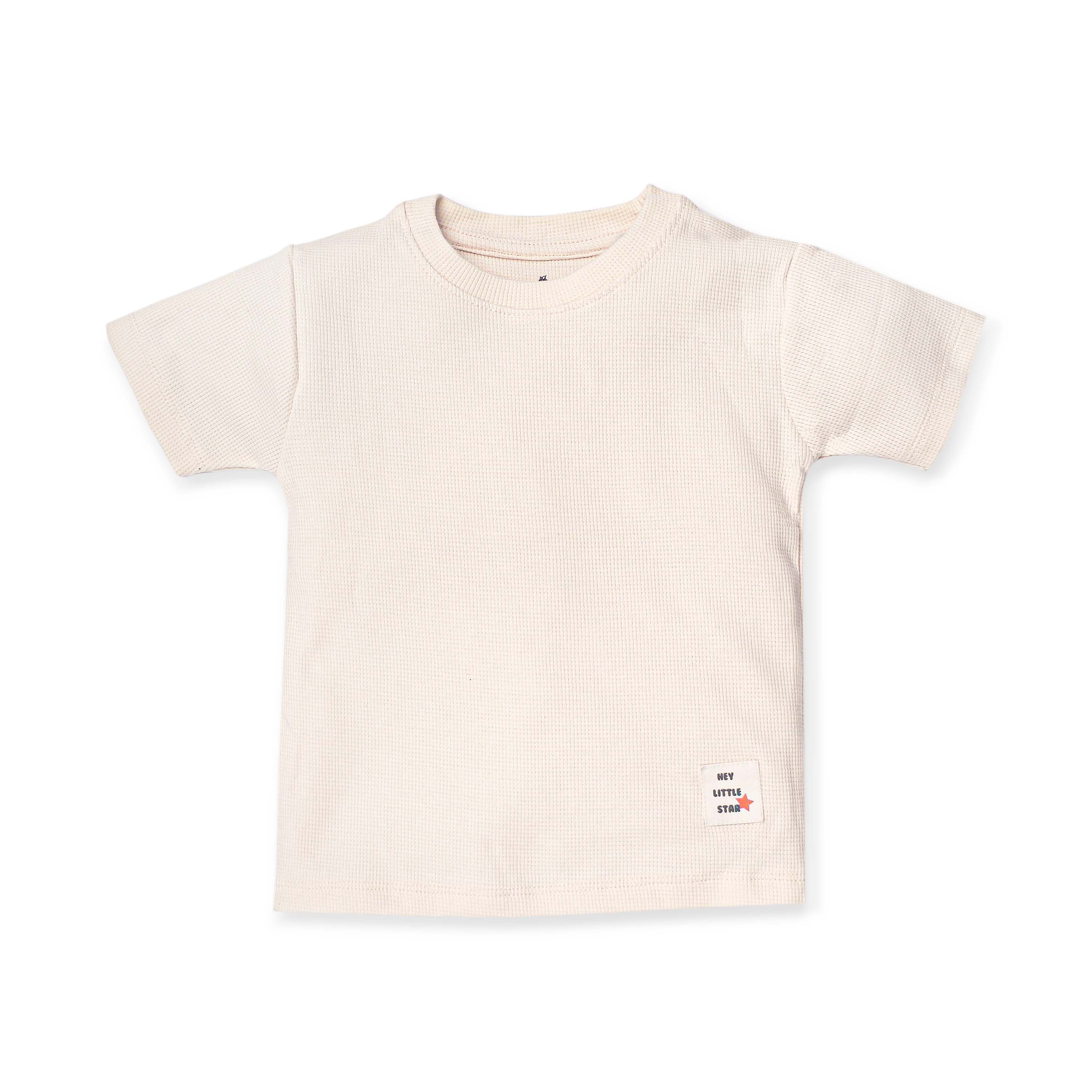 Waffle Cotton T-Shirt & Shorts Set for Kids (1–4 Years)