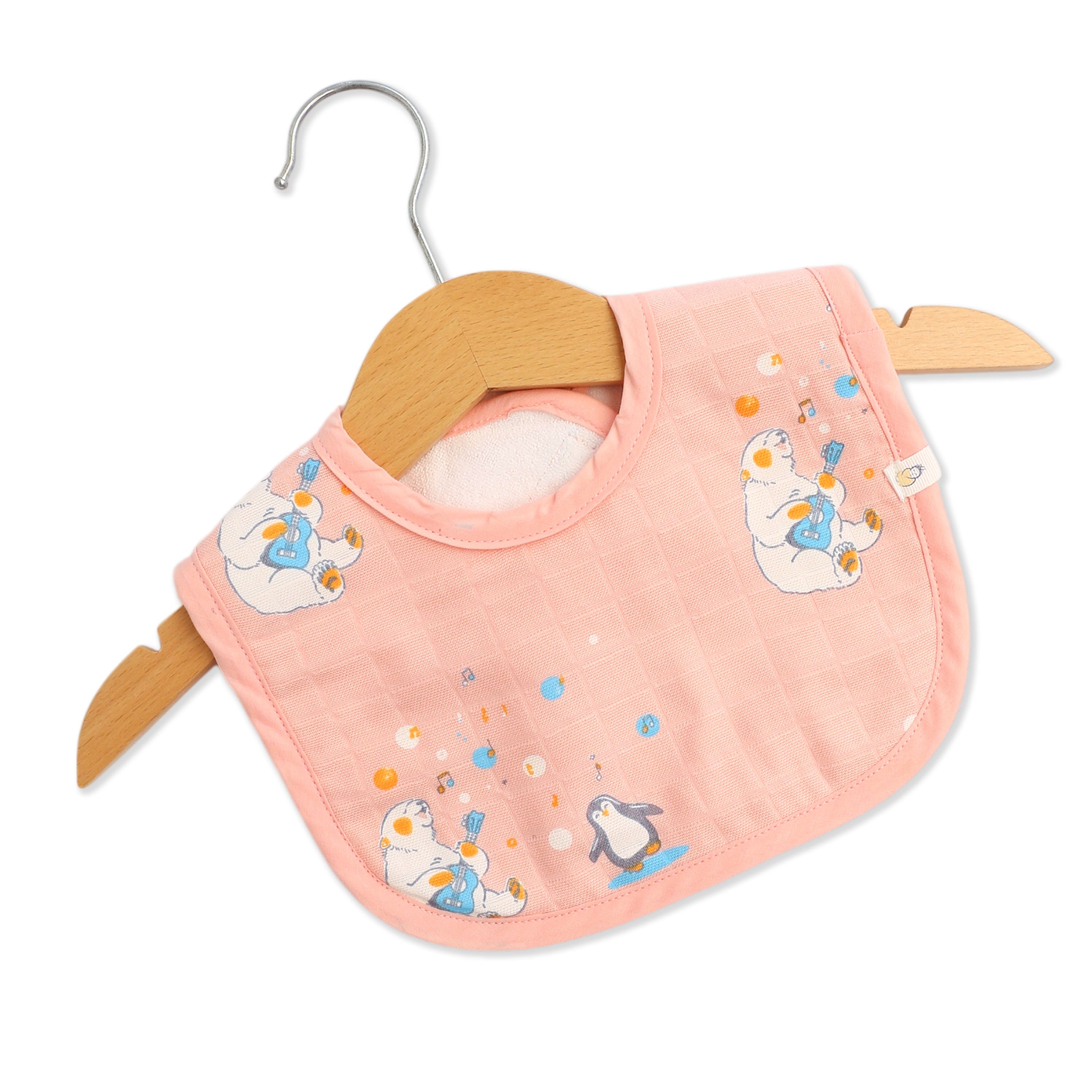 Reversible Muslin and Terry Bib Pack of 2 - Cub's First Concert & Floating Magic Tales