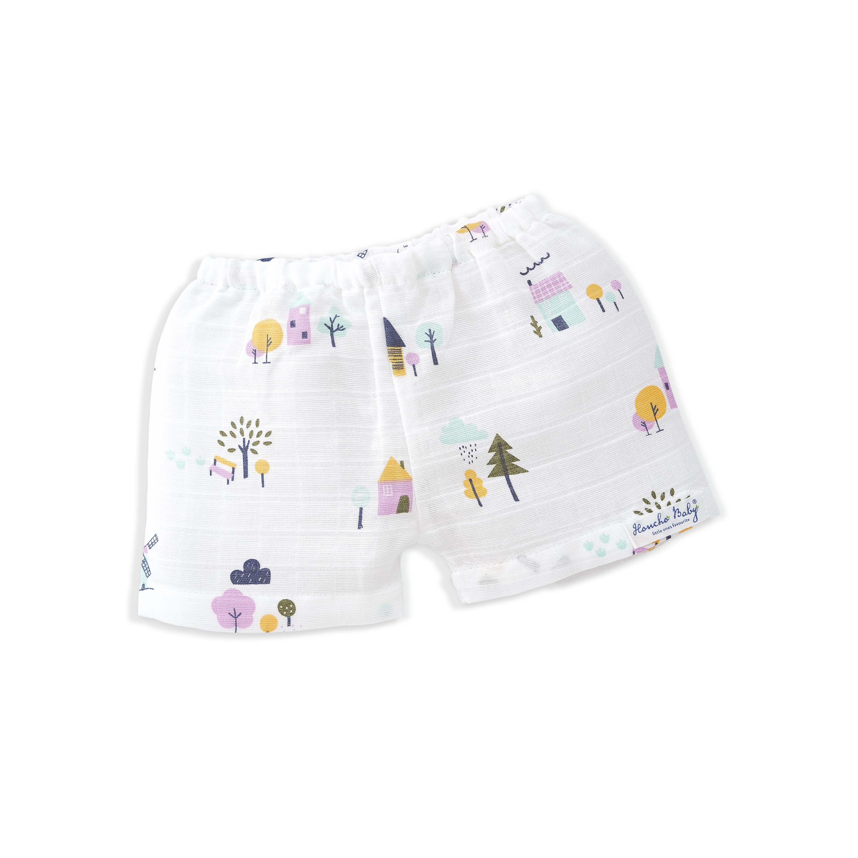 Muslin Cotton Sleeveless Top & Shorts for Babies & Toddlers (Newborn–5 Years) - Farmyard Tales