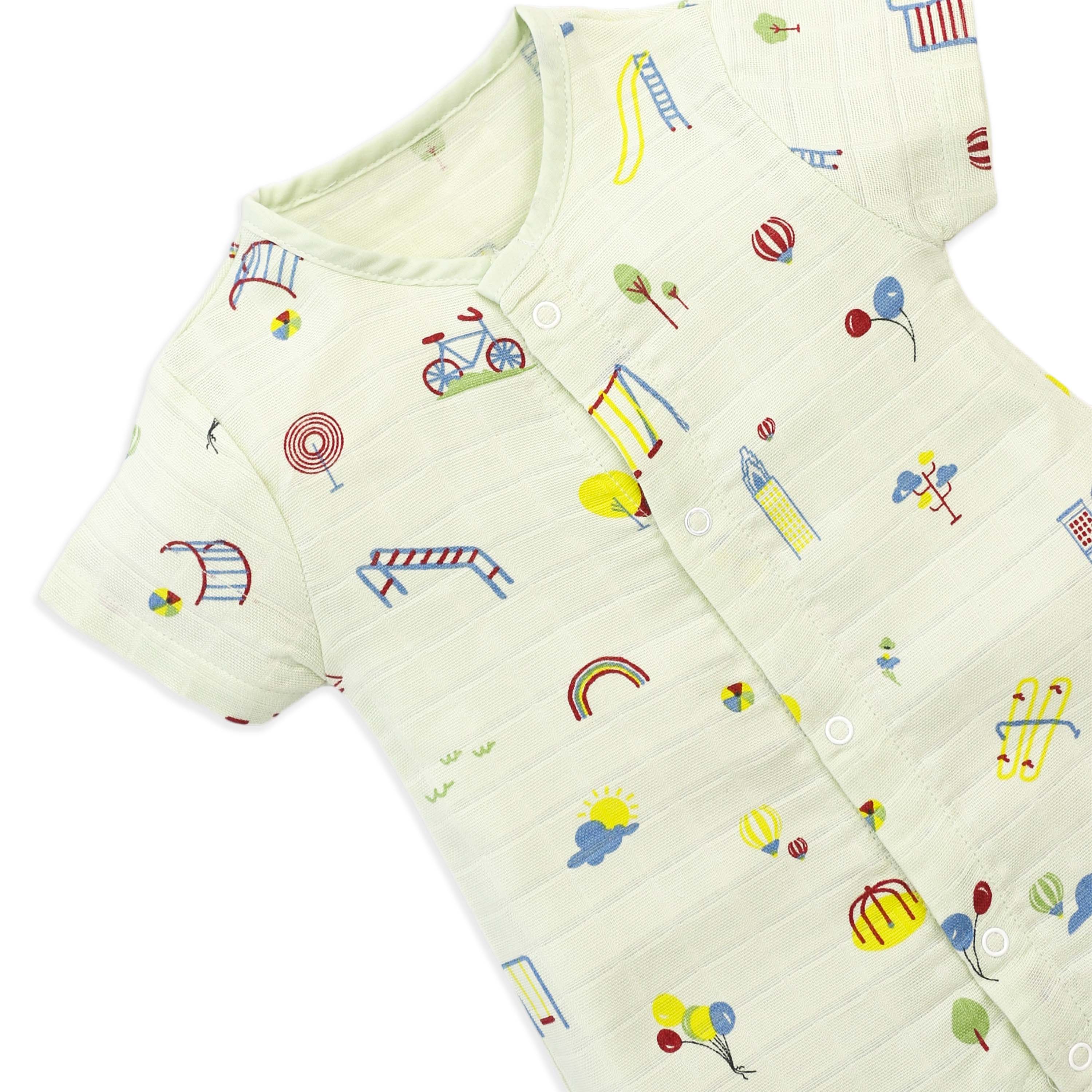 Muslin Baby Romper for 0-18 Months - Park Play Days