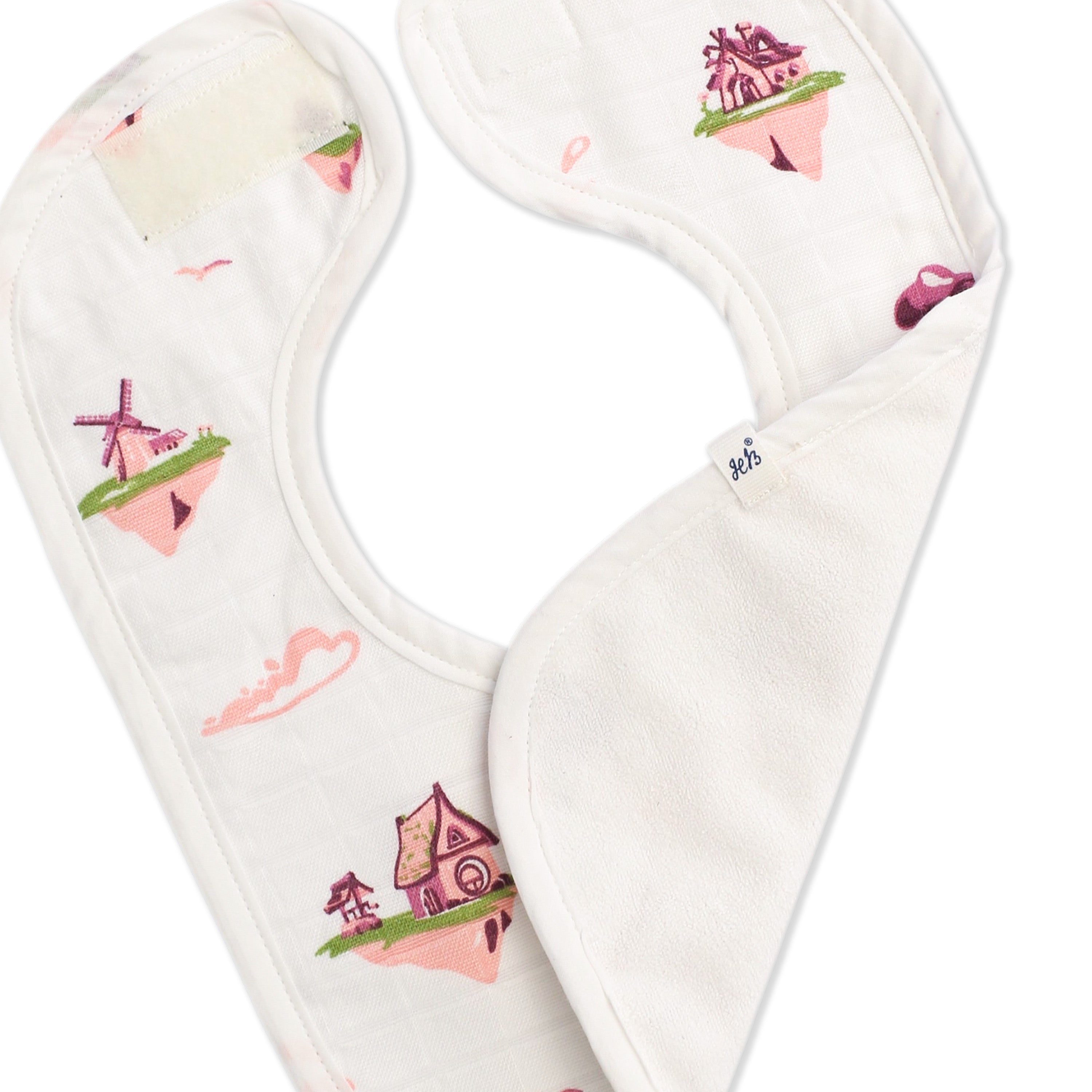 Reversible Muslin and Terry Bib Pack of 2 - Cub's First Concert & Floating Magic Tales