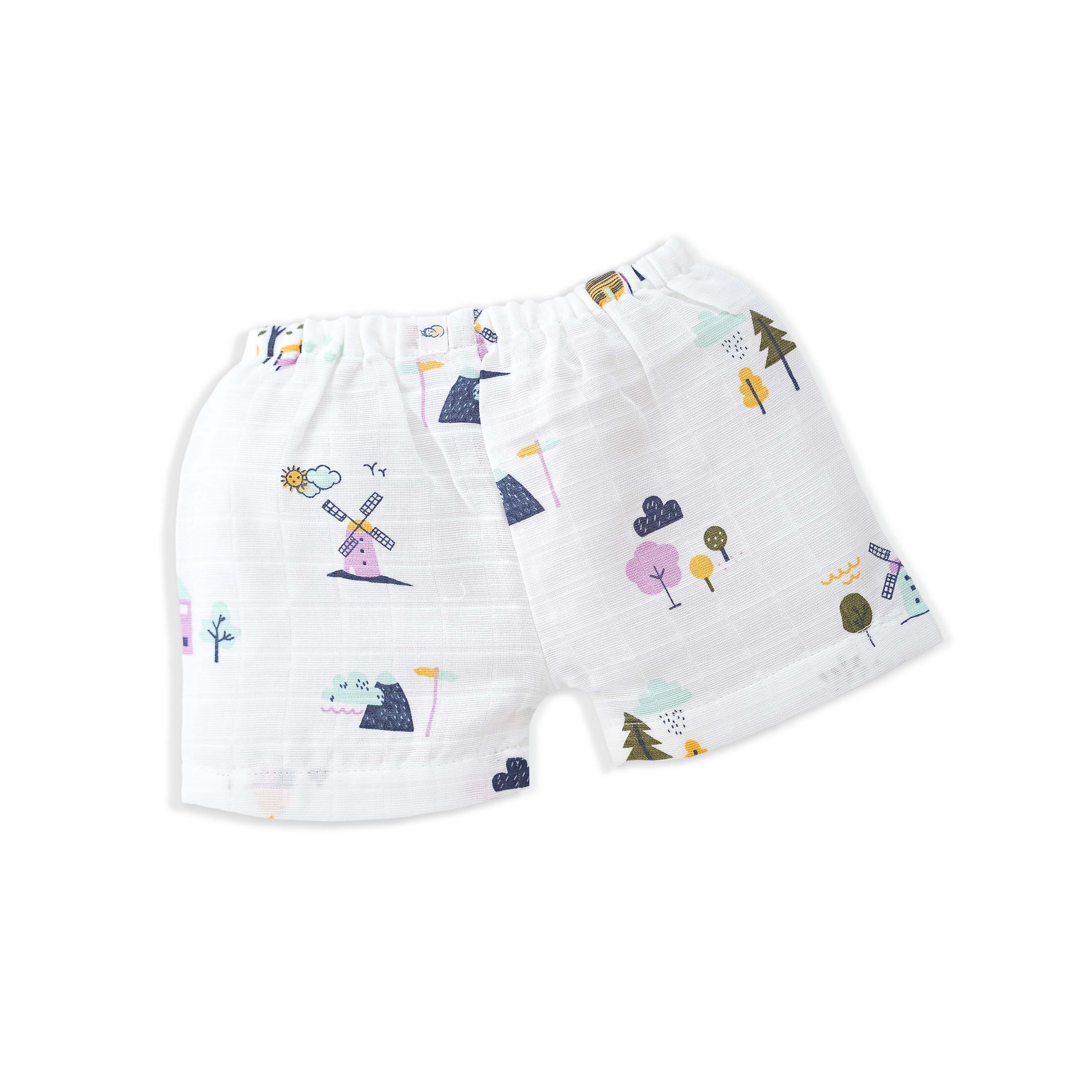 Muslin Cotton Sleeveless Top & Shorts for Babies & Toddlers (Newborn–5 Years) - Farmyard Tales
