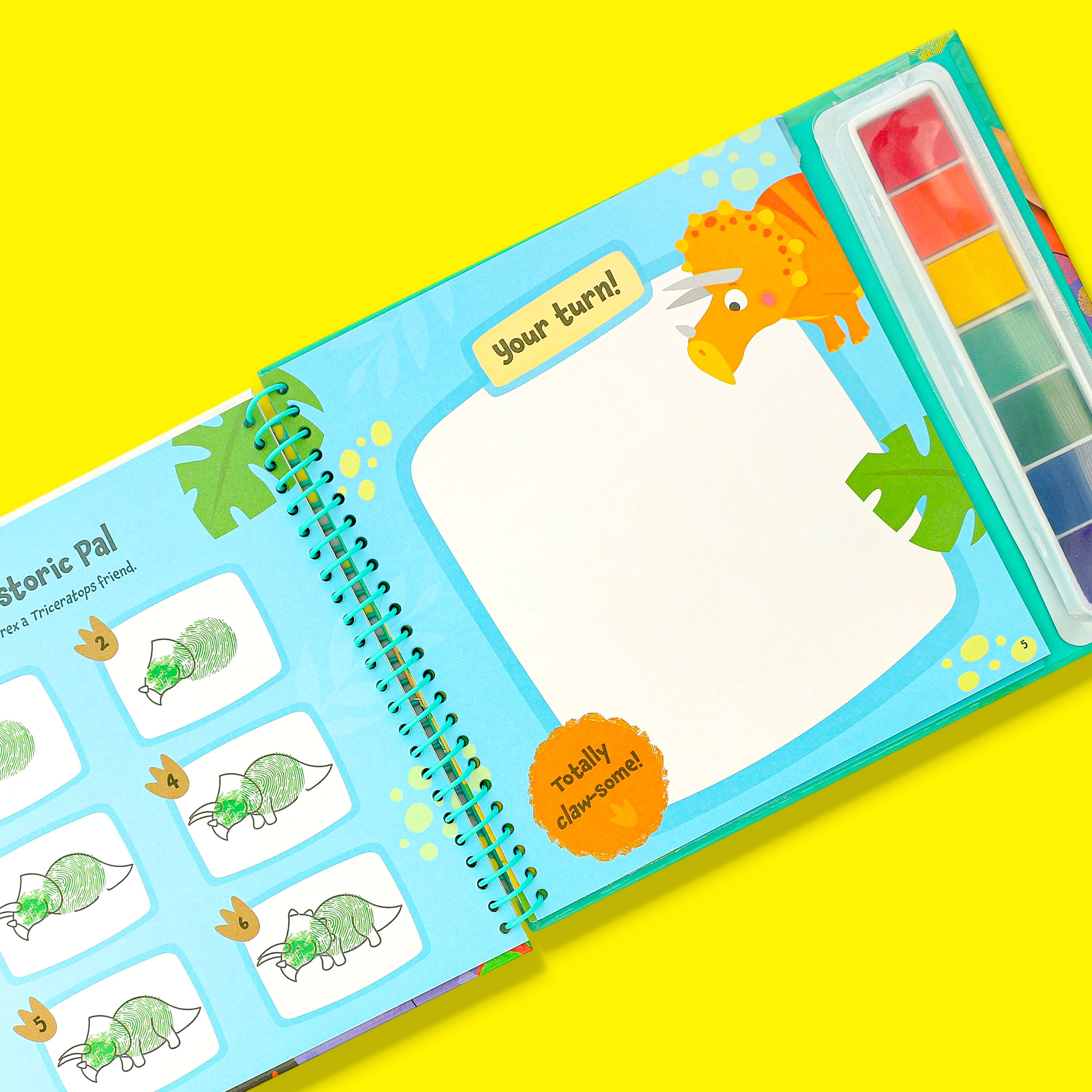 Fingerprint Activity Book Dinossaurs