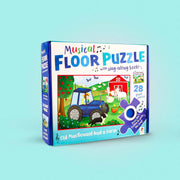 Musical Floor Puzzle with Sing-Alone Book (Blue)