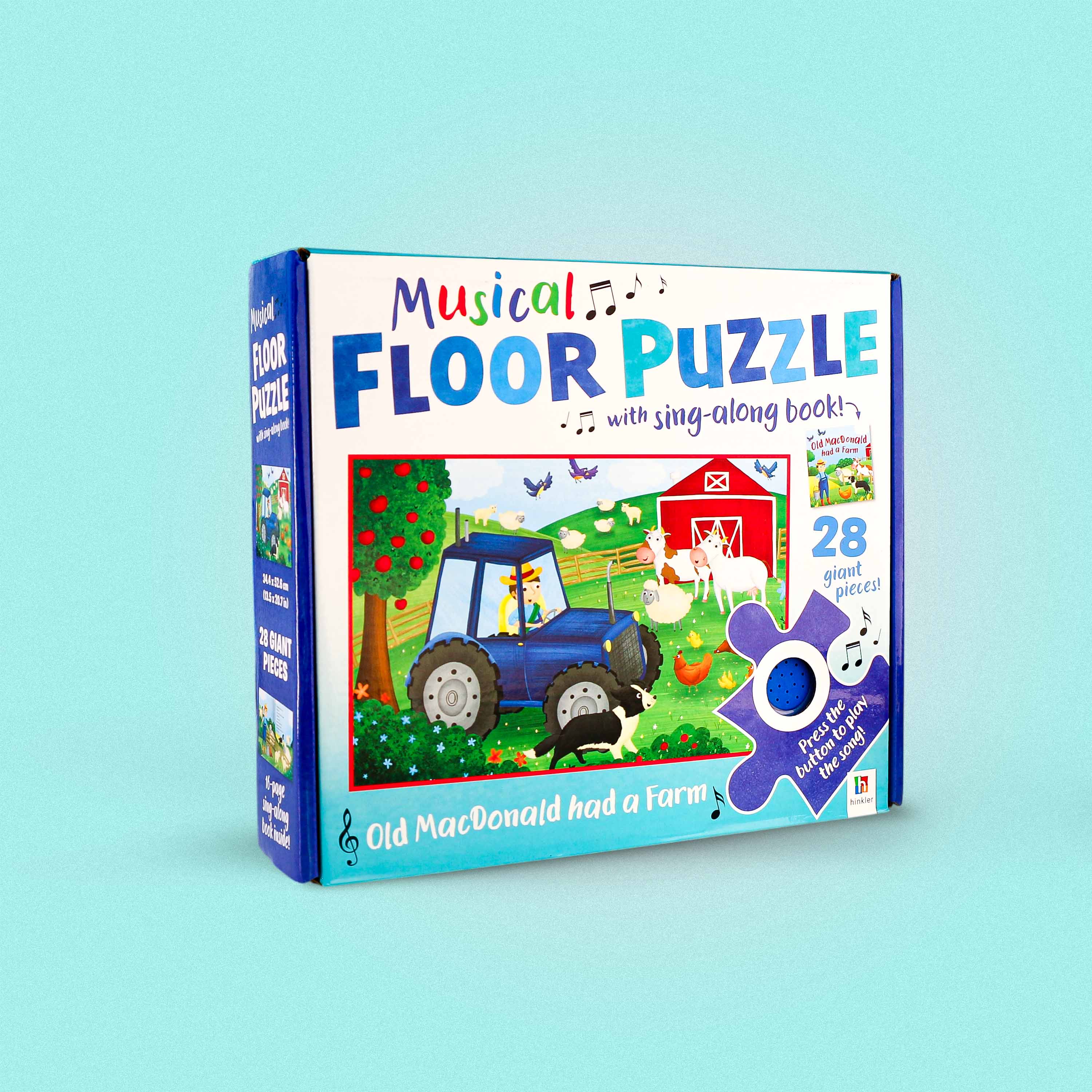 Musical Floor Puzzle with Sing-Alone Book (Blue)