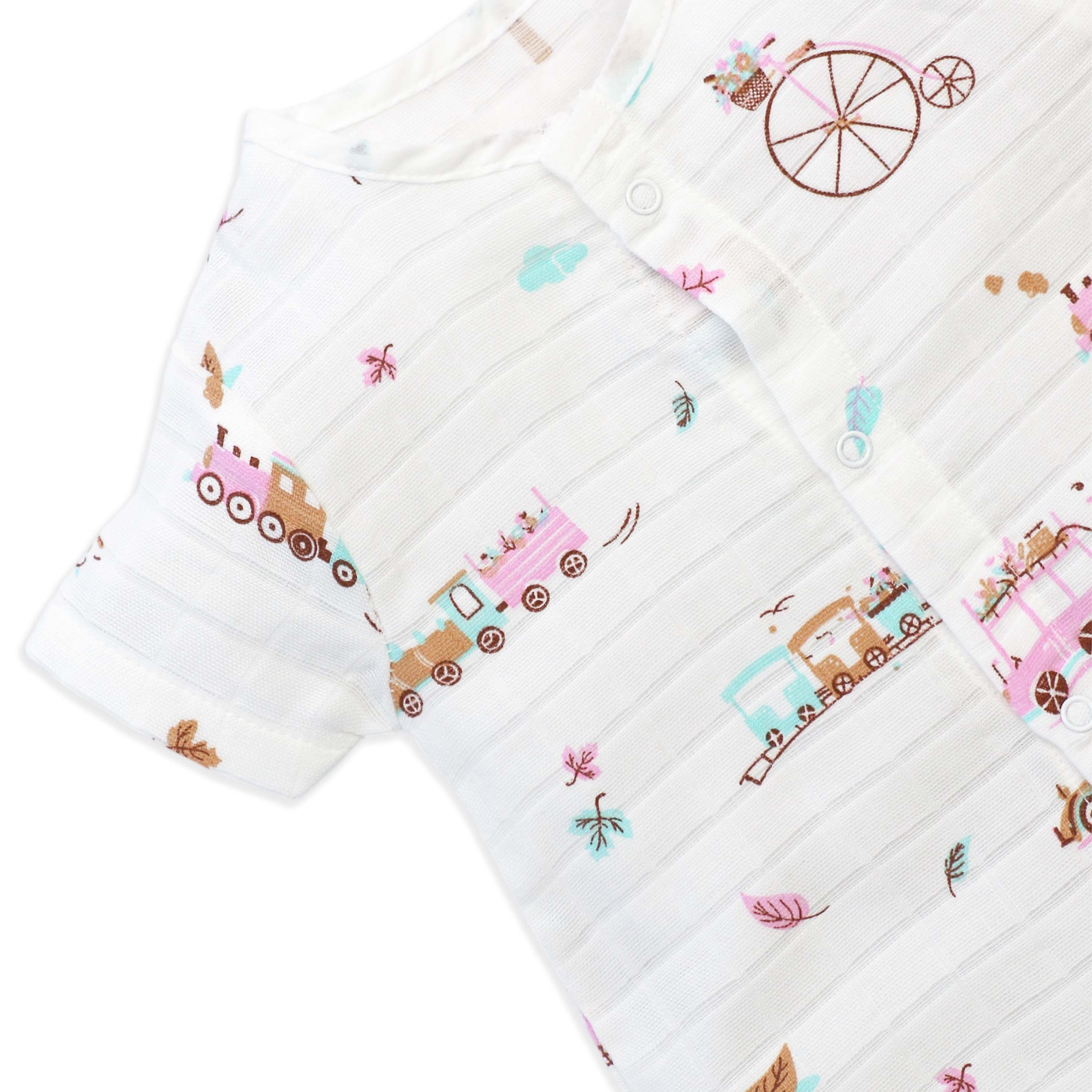 Muslin Baby Romper for 0-18 Months - Tiny Wheels & Wonders