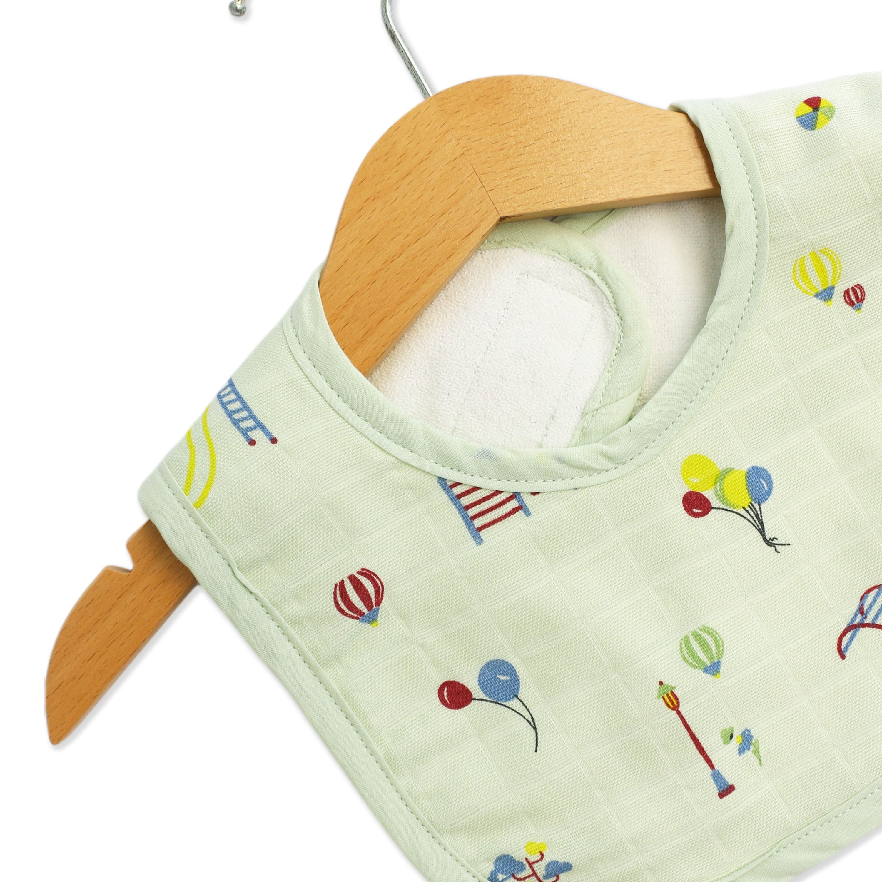 Reversible Muslin and Terry Bib Pack of 2 - Park Play Days & Dino & Football
