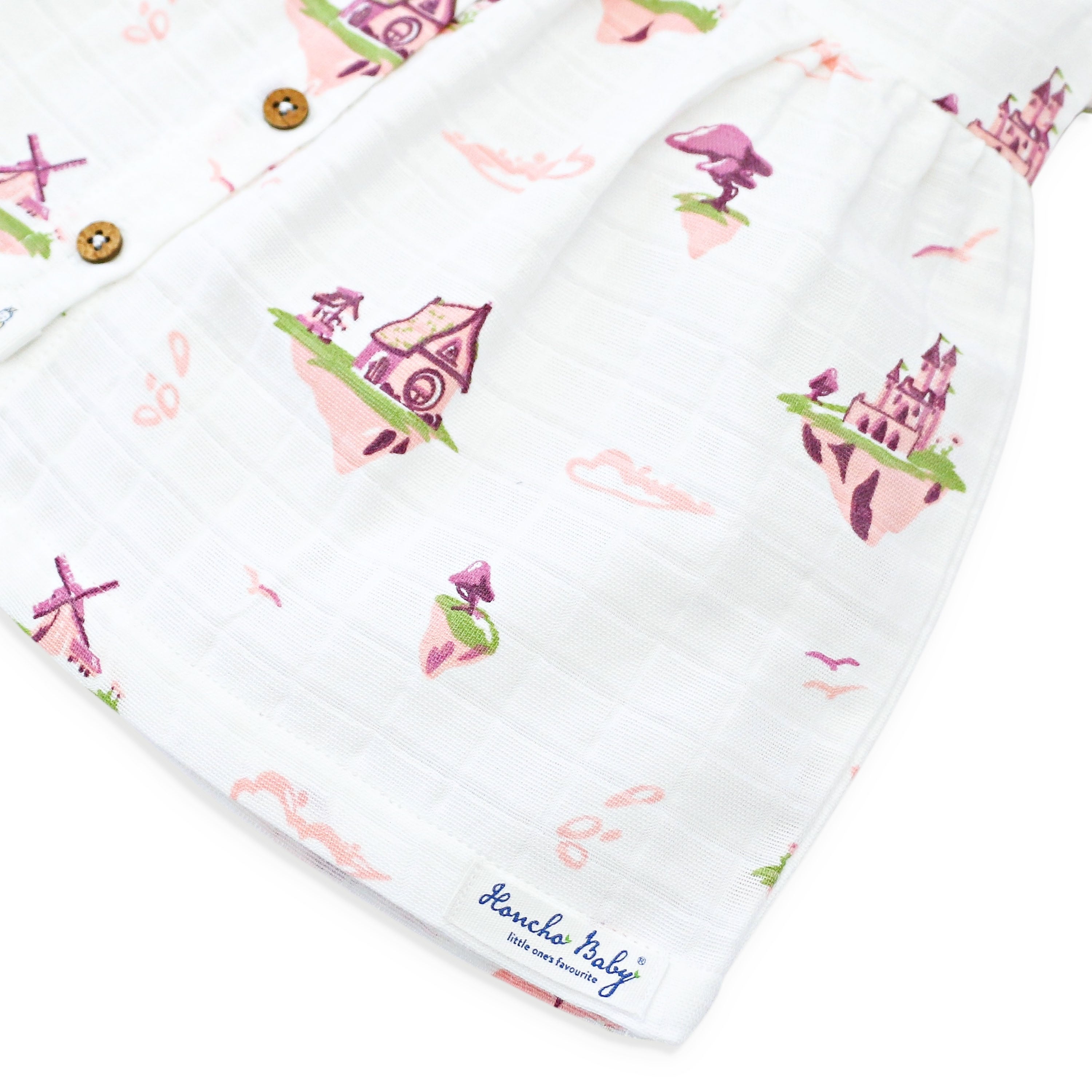 Frill Sleeve Muslin Cotton Girls Frock Pack of 3 (0 months to 5 years) - Little Magic Tales