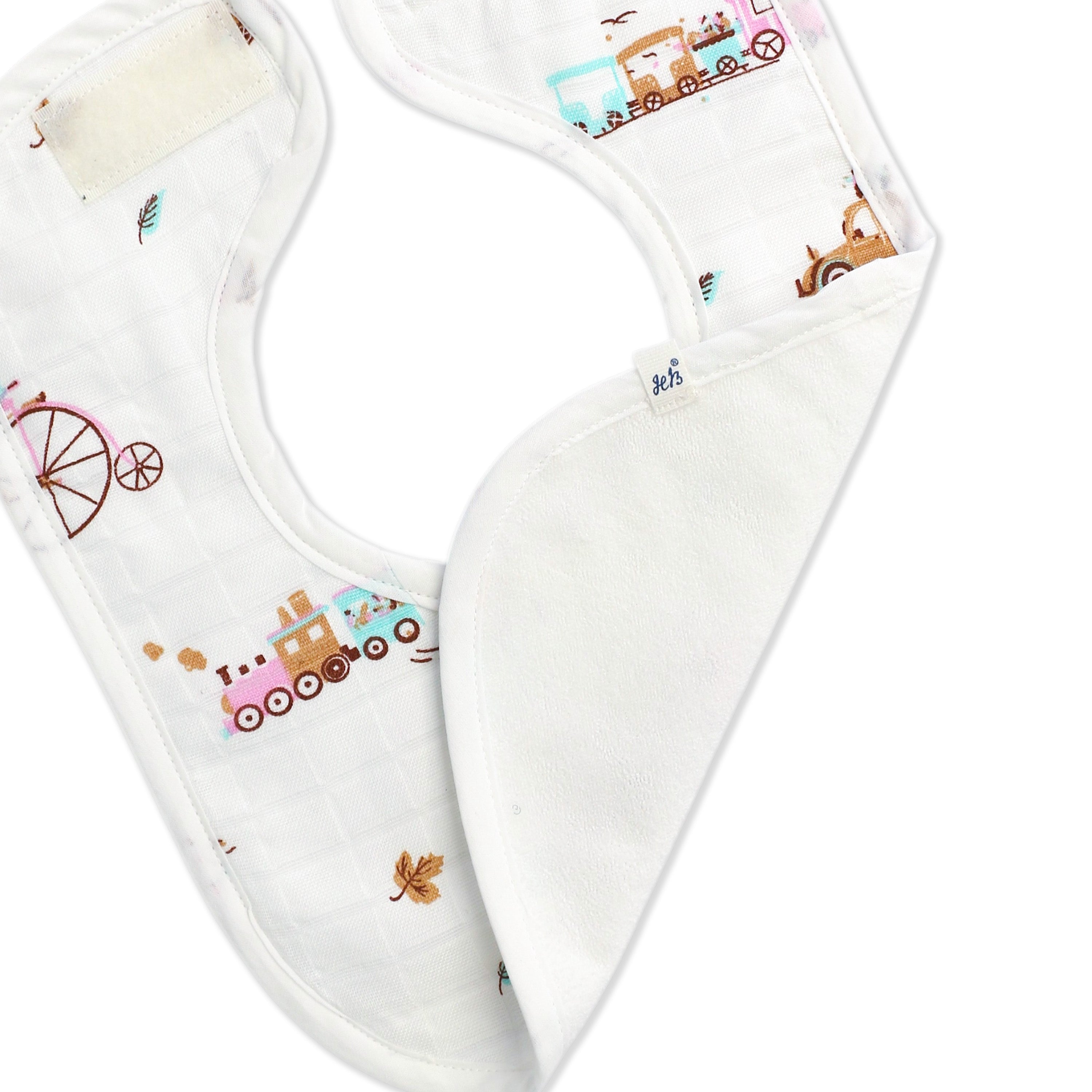 Reversible Muslin and Terry Bib Pack of 2 - Mini Scuba Squad & Tiny Wheels & Wonders