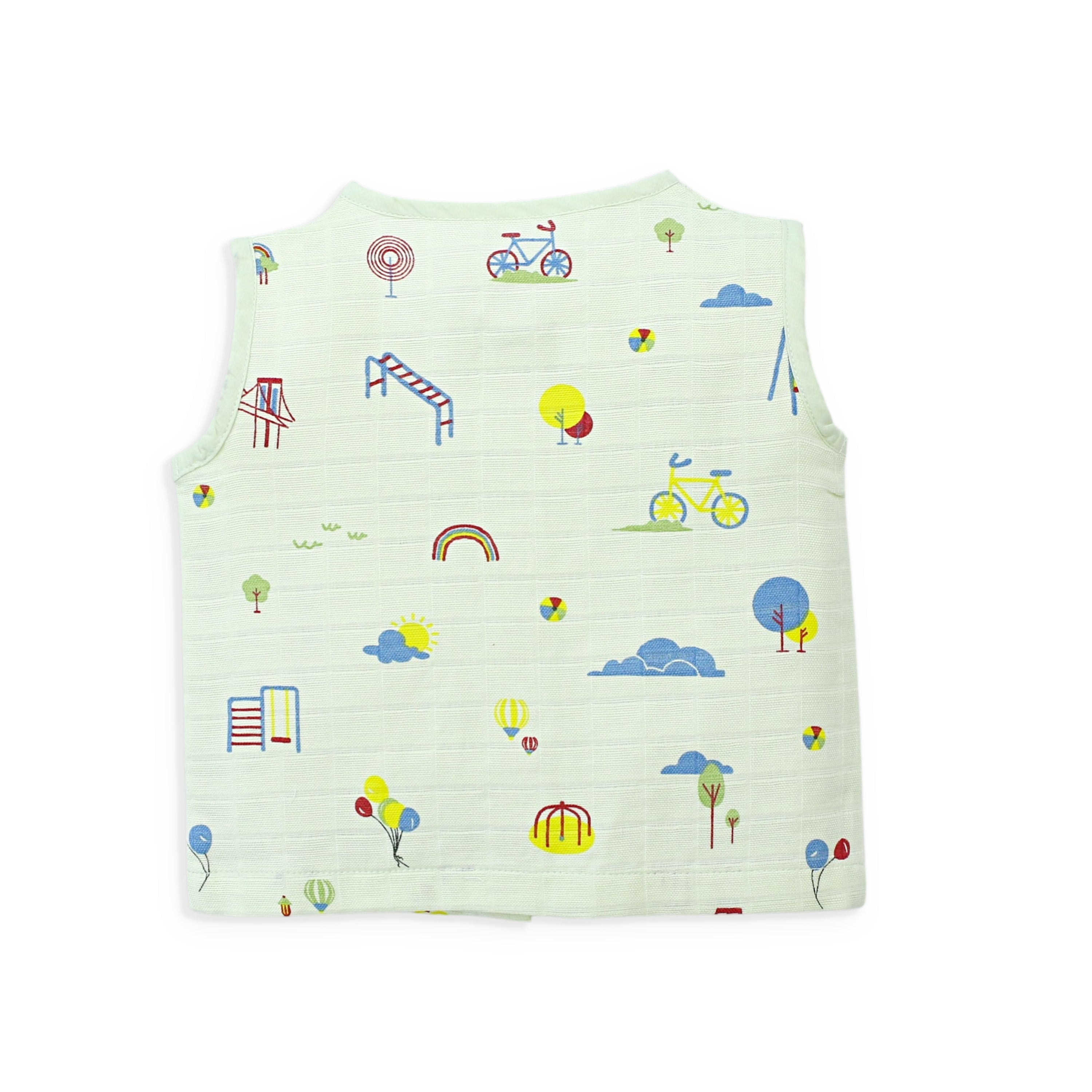 Muslin Cotton Sleeveless Top & Shorts for Babies & Toddlers Pack of 3 (Newborn–5 Years) - Dream, Drive & Play Combo