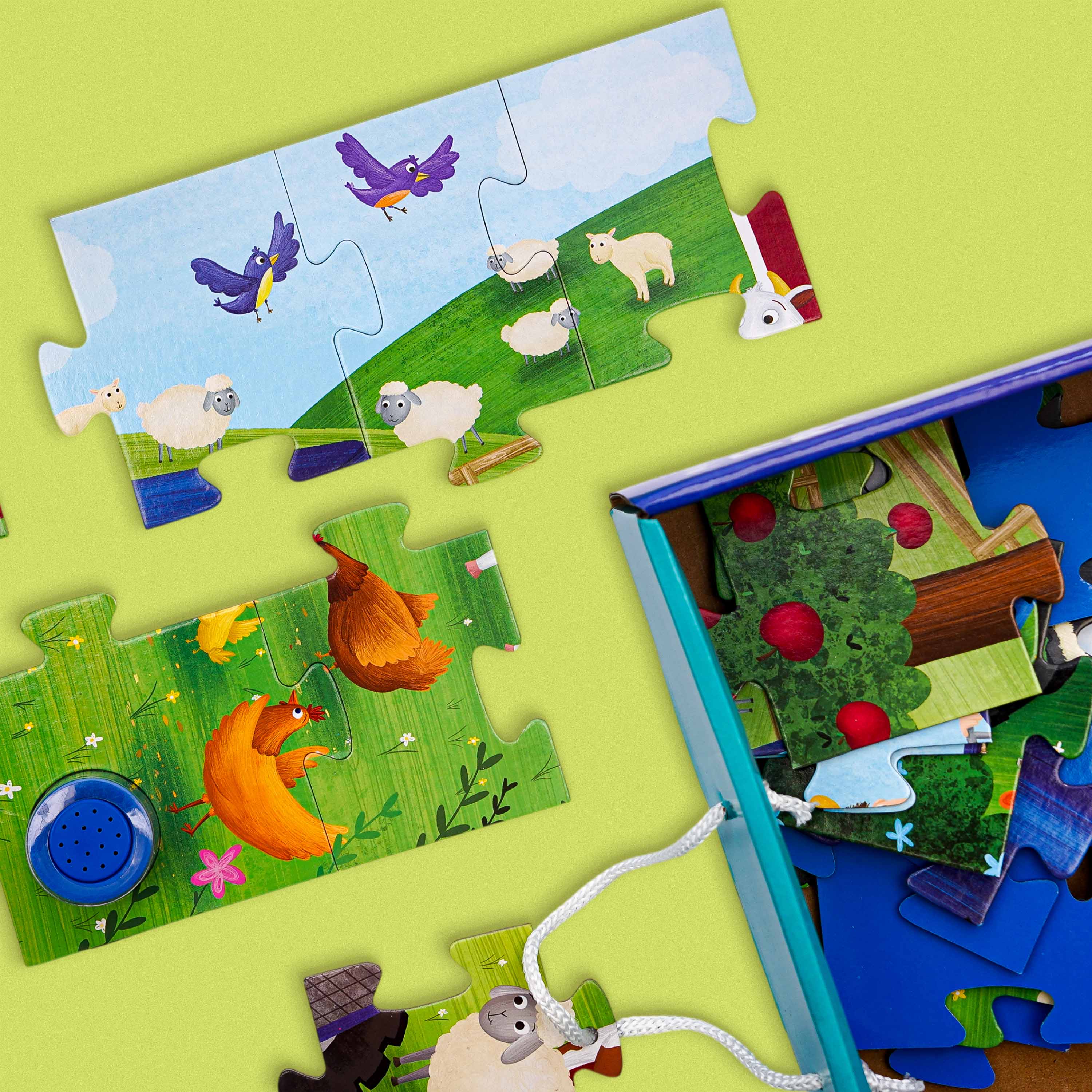 Musical Floor Puzzle with Sing-Alone Book (Blue)