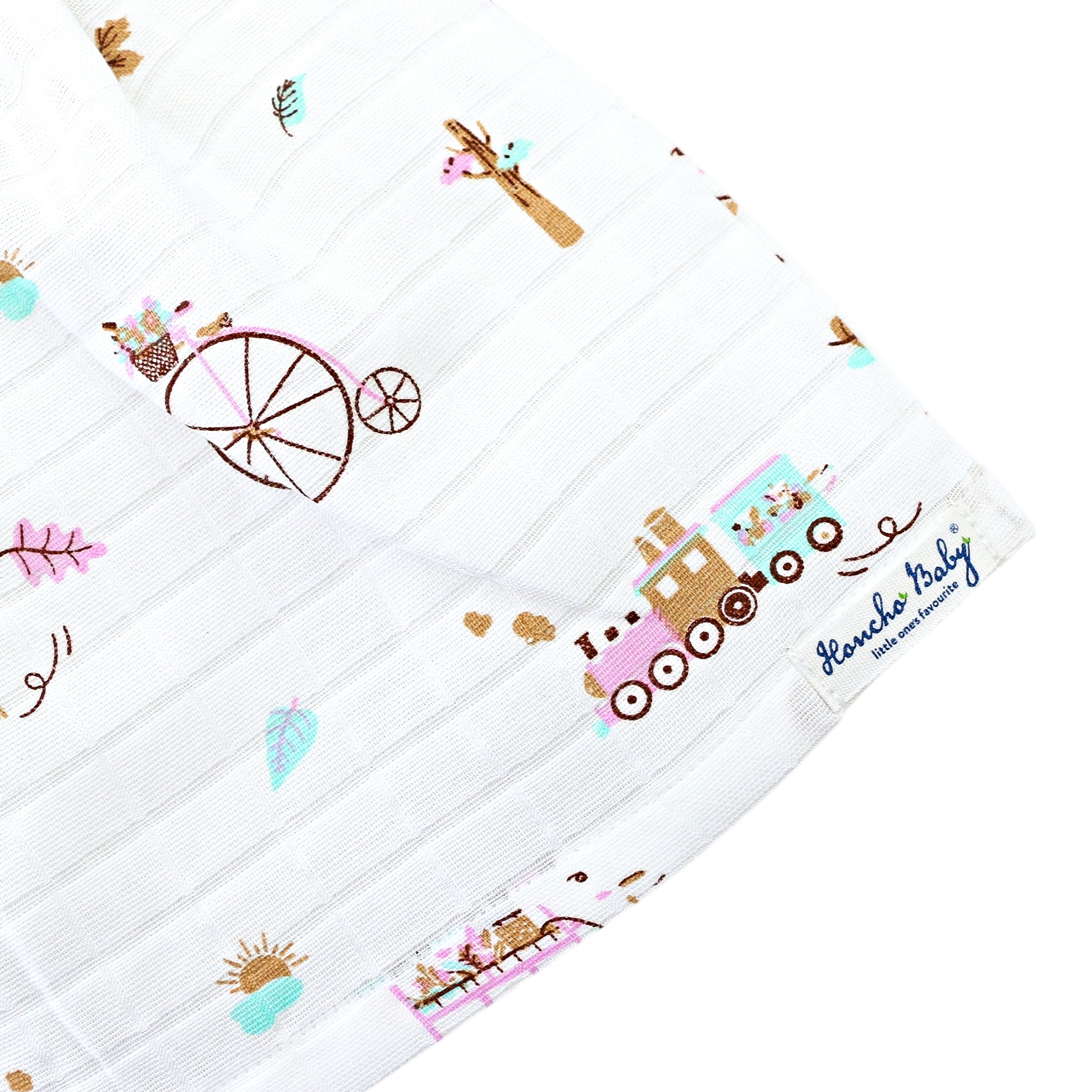 Sleeveless Muslin Cotton Frock with Bow (0 months to 5 years) - Tiny Wheels & Wonders
