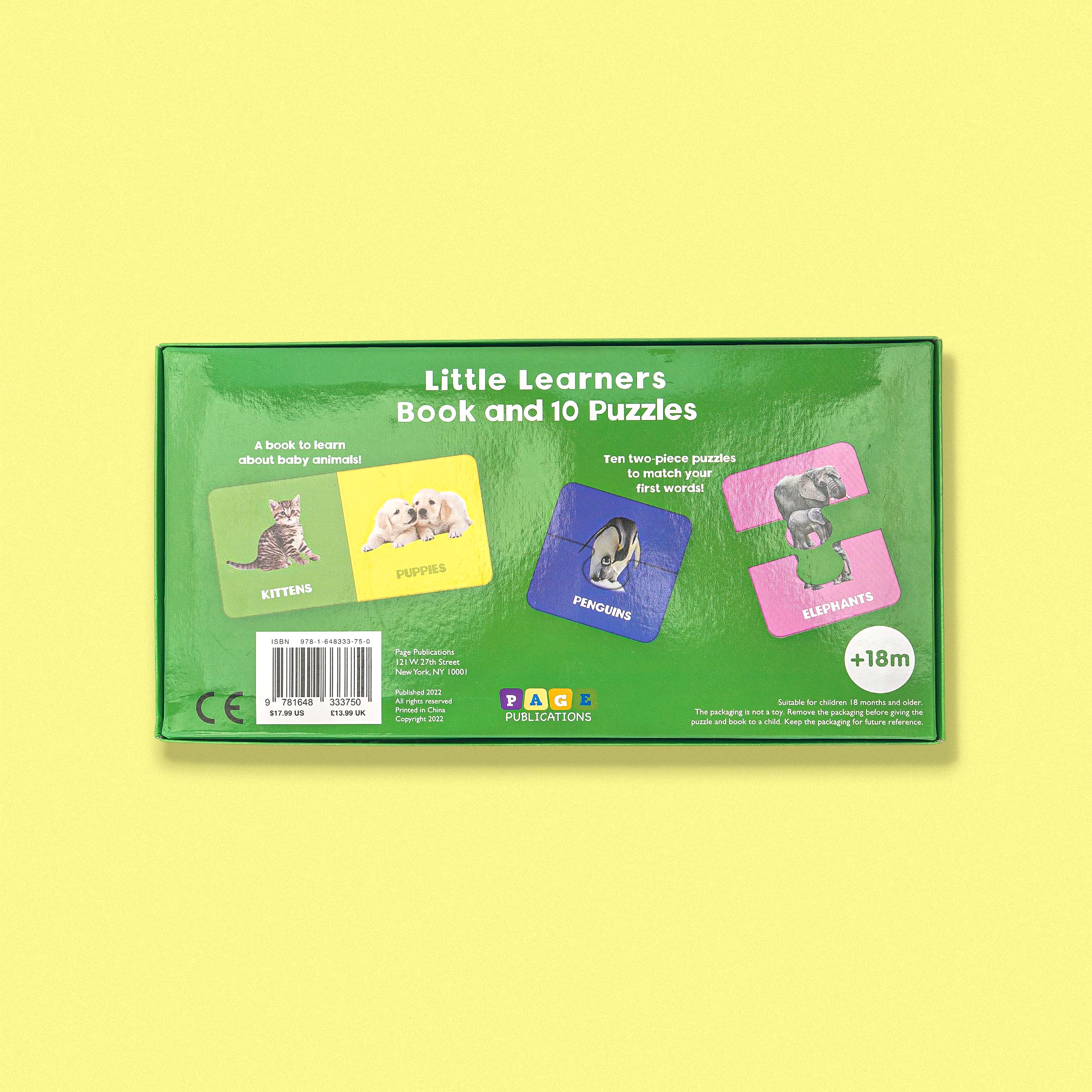 Little Learners Book & Puzzle Set Animal Babies