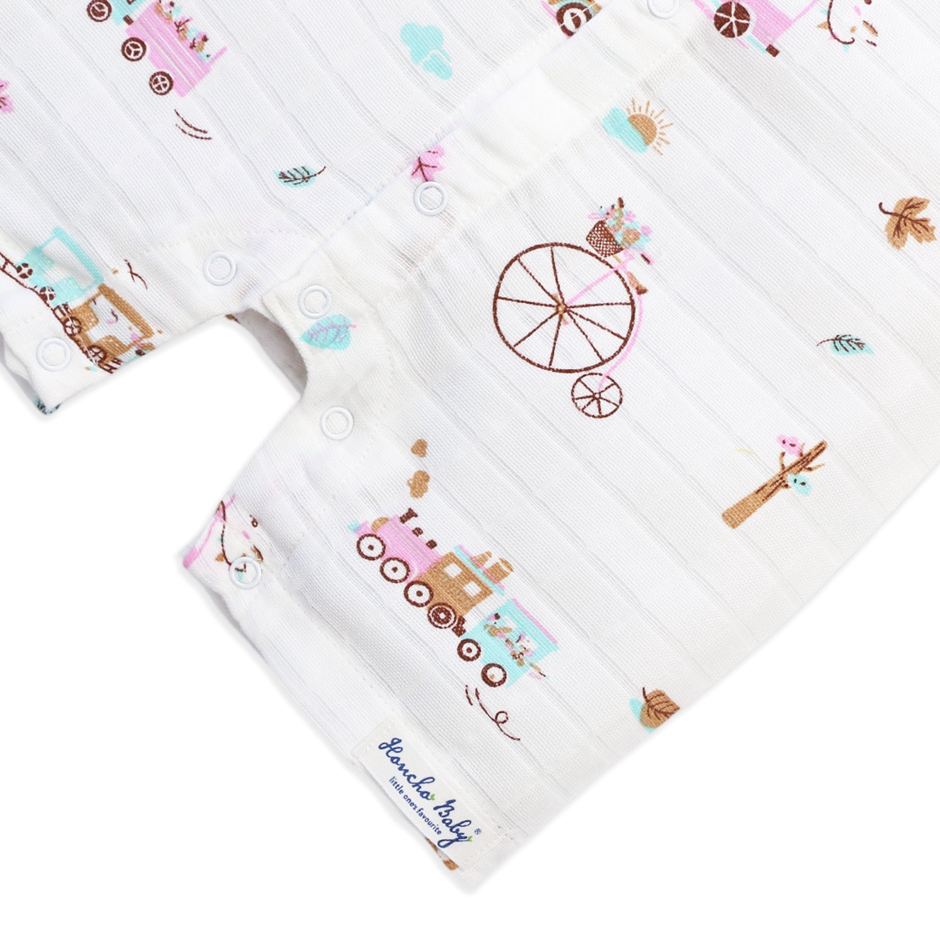 Muslin Baby Romper for 0-18 Months - Tiny Wheels & Wonders