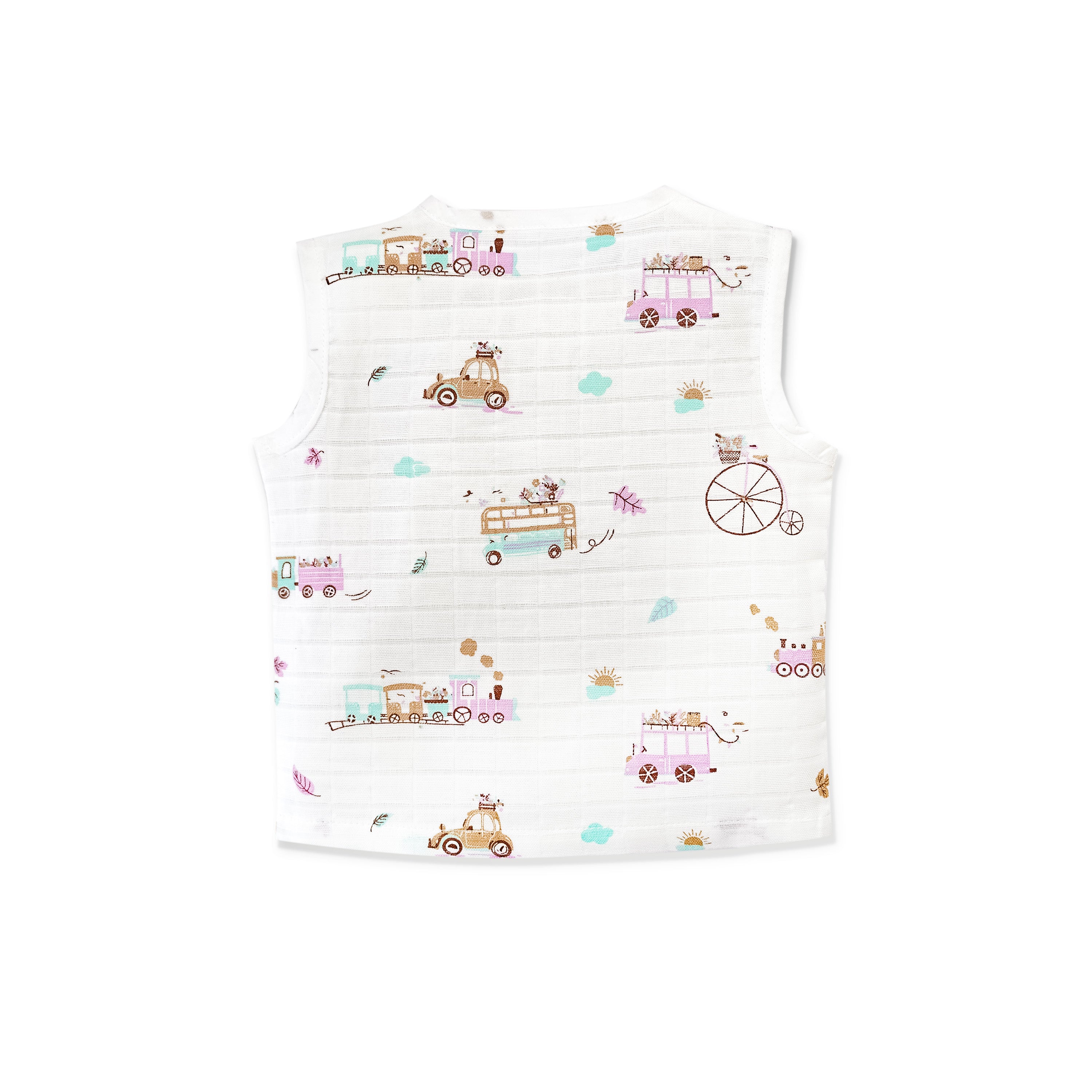 Muslin Cotton Sleeveless Top & Shorts for Babies & Toddlers Pack of 3 (Newborn–5 Years) - Happy Days Combo