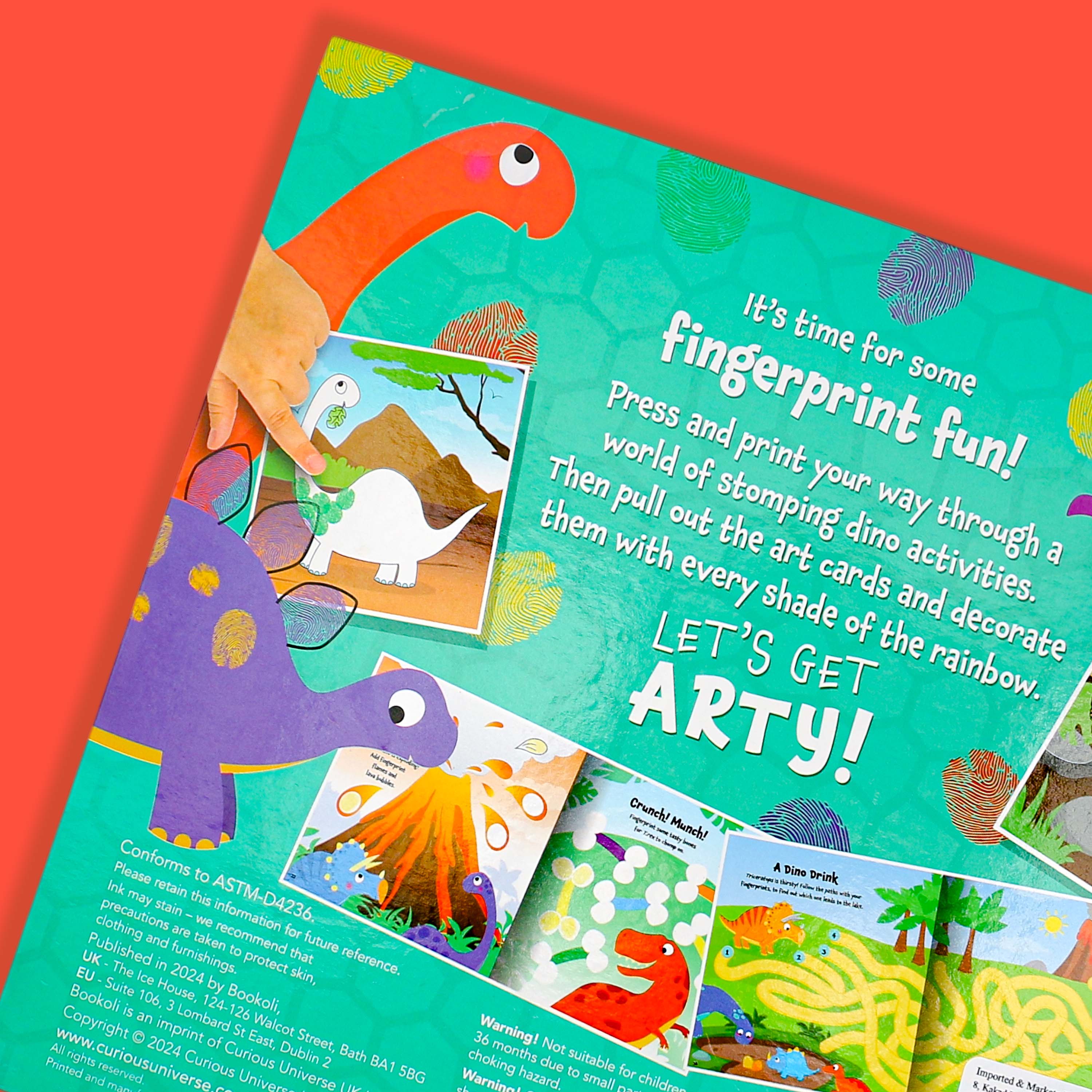 Fingerprint Activity Book Dinossaurs