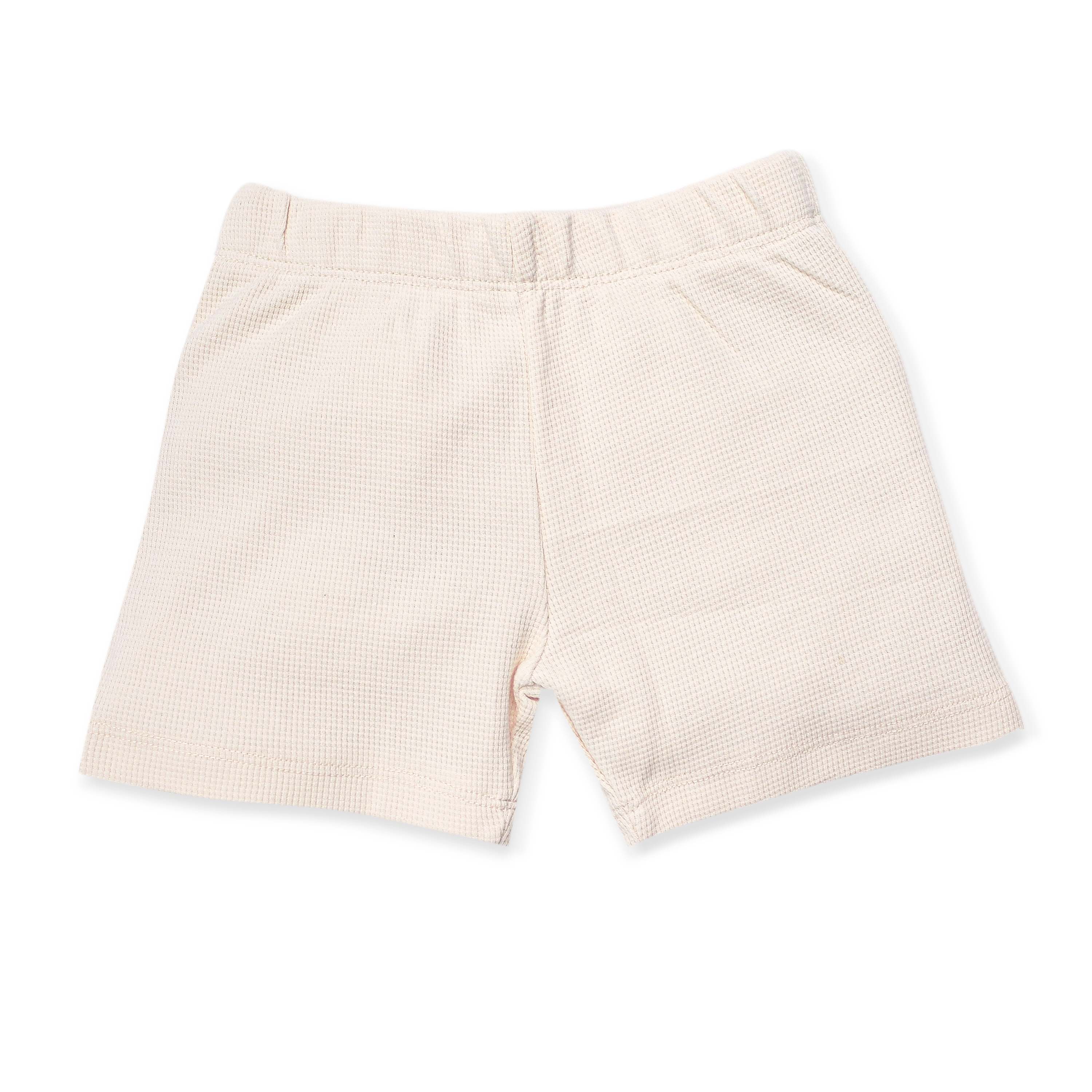 Waffle Cotton T-Shirt & Shorts Set for Kids (1–4 Years)