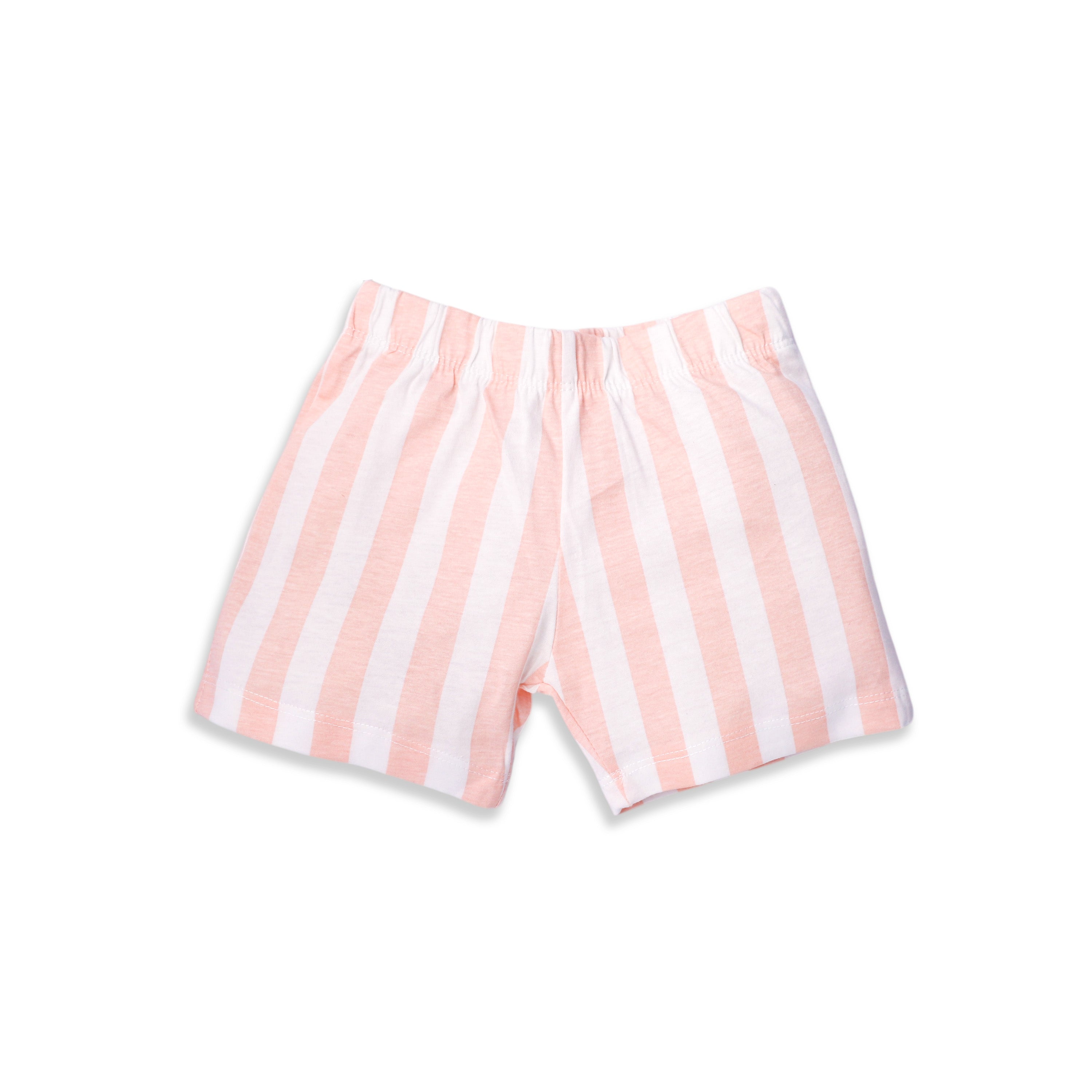 Striped Cotton T-Shirt & Shorts Set for Kids (1–4 Years) – Soft Summer Co-ord Outfit