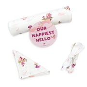 Floating Magic Tales - Organic Cotton (double layer) Baby Muslin Swaddle Set - 110 X 110 cms