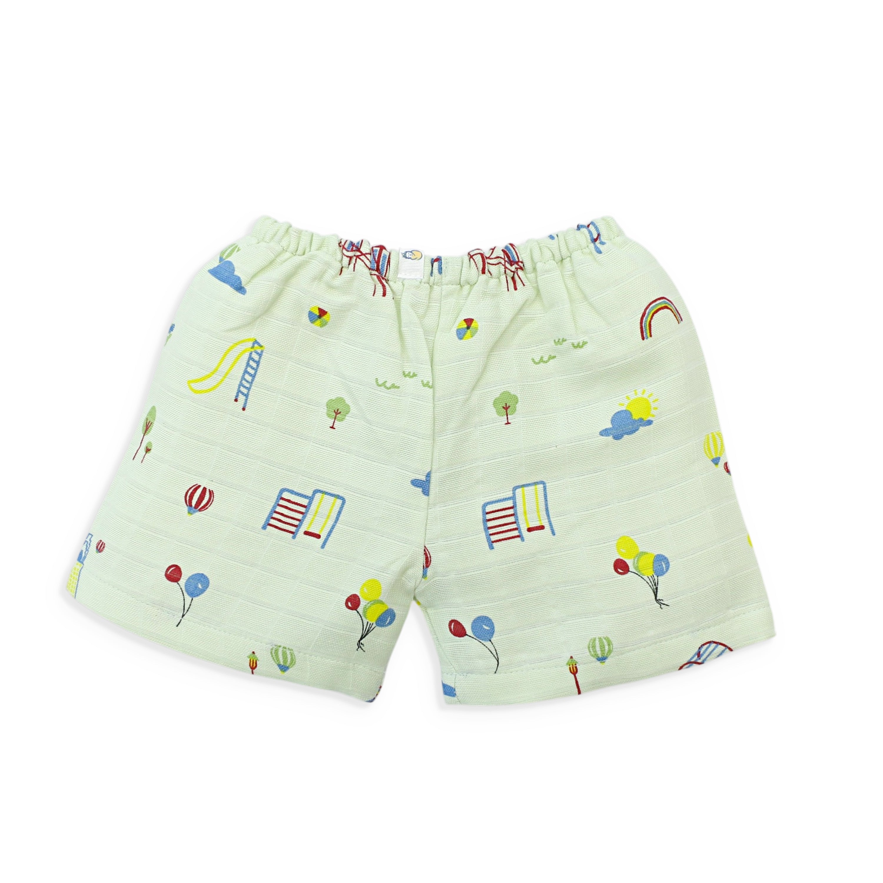 Muslin Cotton Sleeveless Top & Shorts for Babies & Toddlers Pack of 3 (Newborn–5 Years) - Dream, Drive & Play Combo