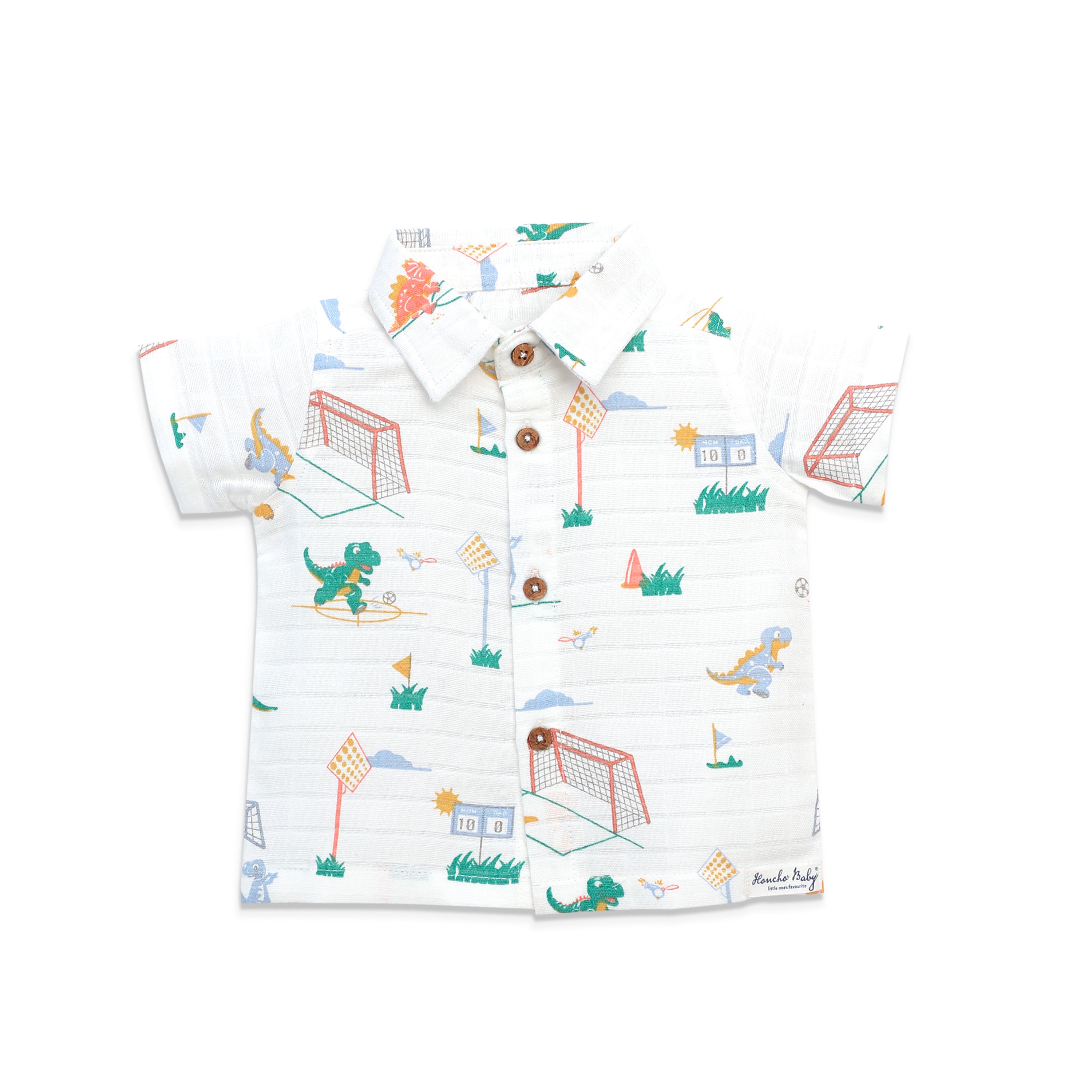 Muslin Half Sleeve Top & Shorts Set (0M – 5Y) Dino & Football