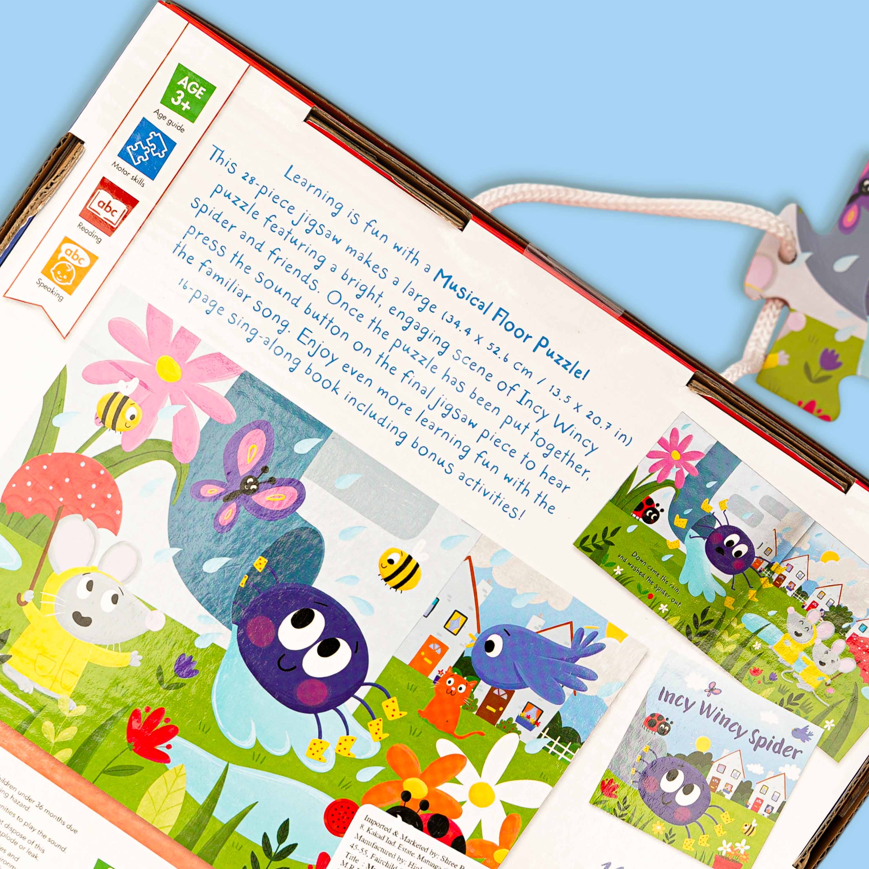 Musical Floor Puzzle with Sing-Alone Book (Purple)