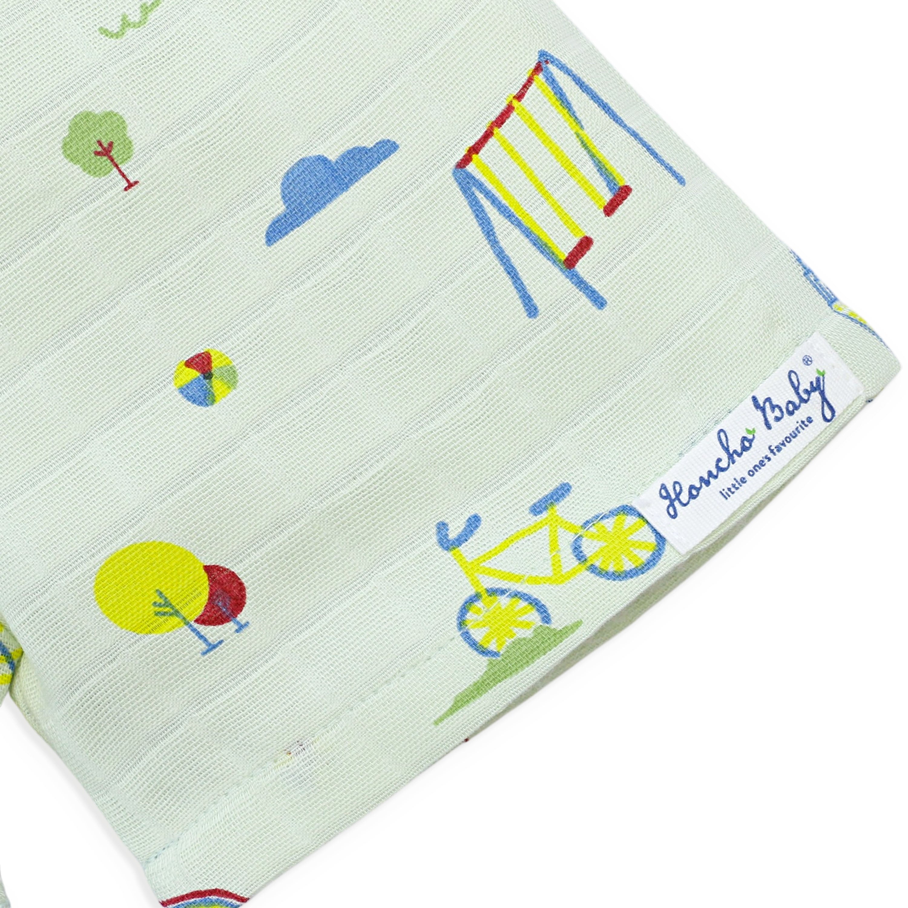 Muslin Cotton Sleeveless Top & Shorts for Babies & Toddlers Pack of 3 (Newborn–5 Years) - Dream, Drive & Play Combo